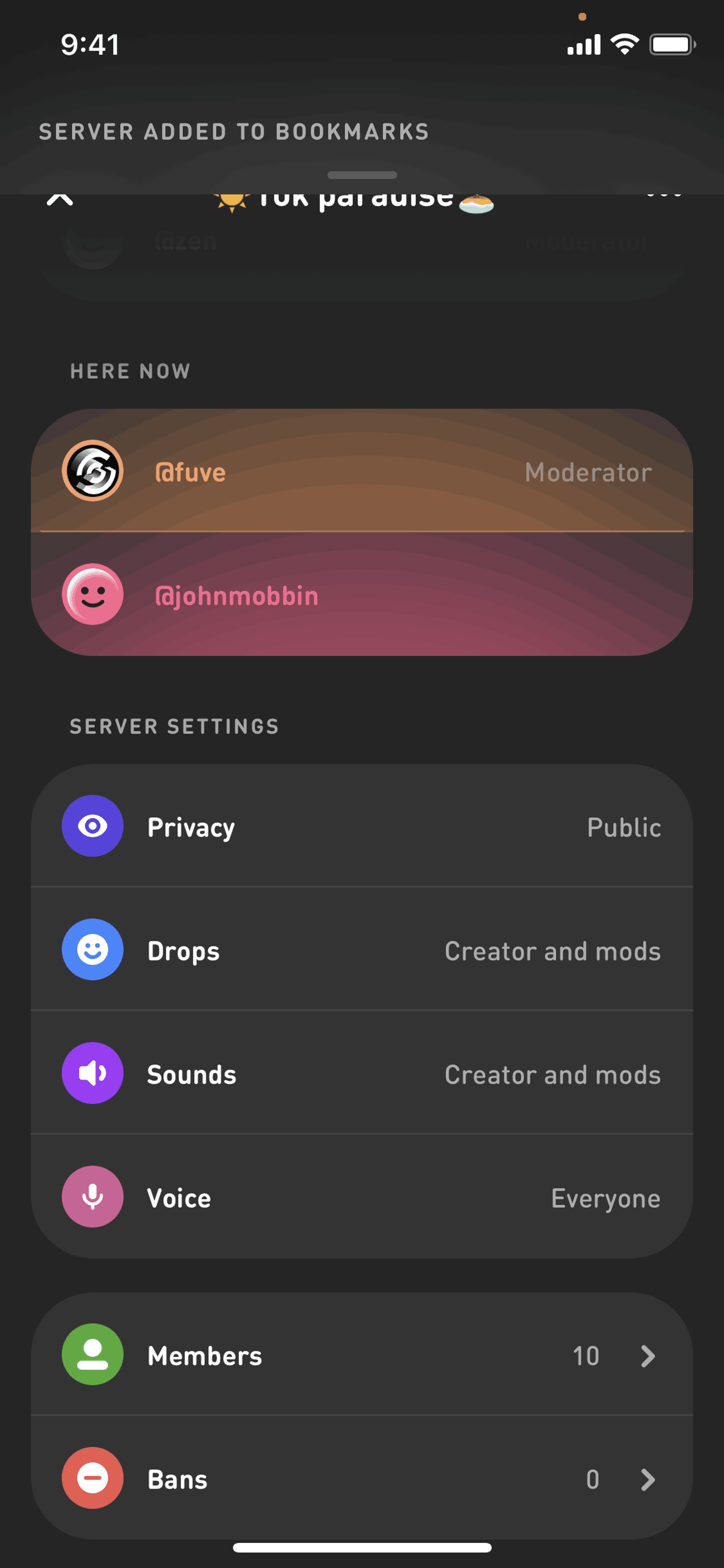 Adding to bookmarks on Sonar (ios) screen 2