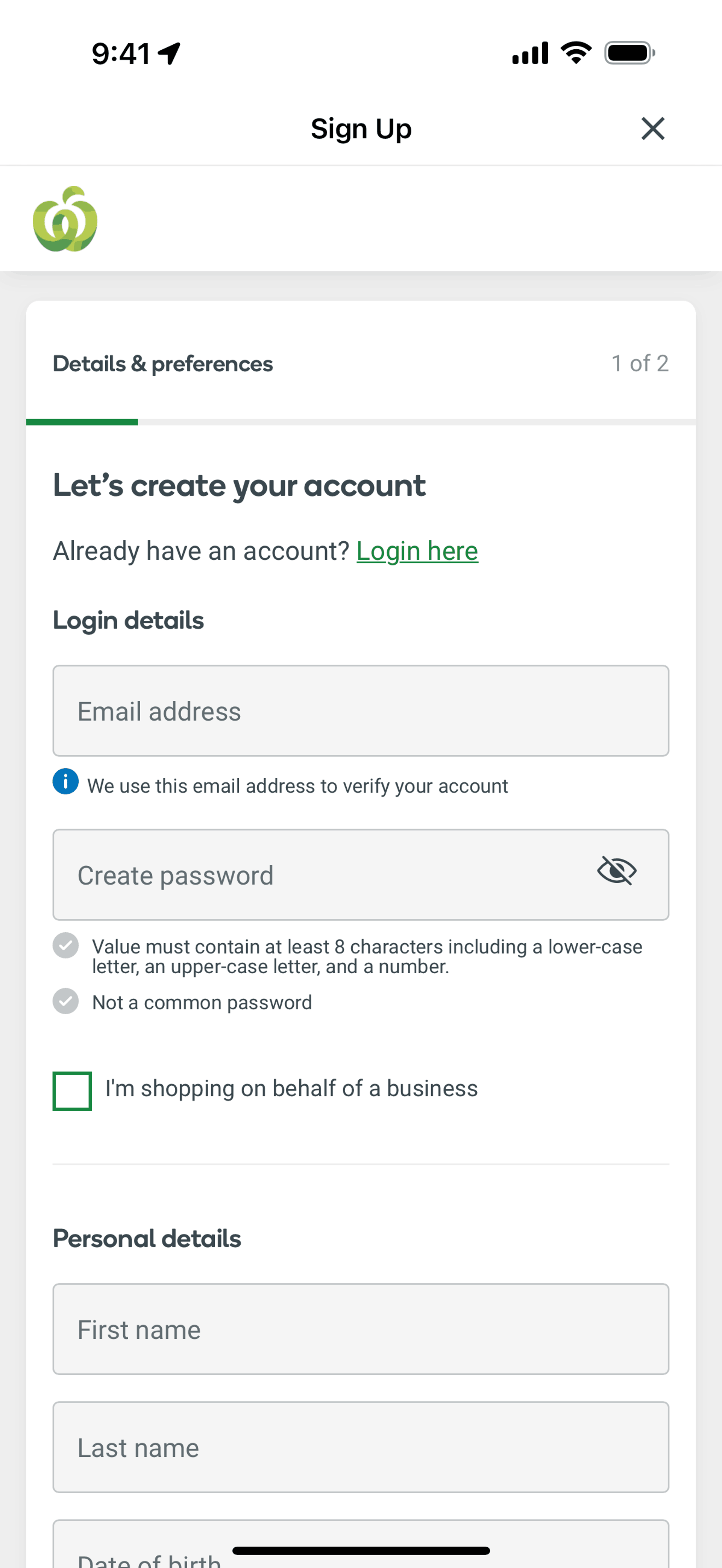 Woolworths iOS Shopping interface screenshot 2