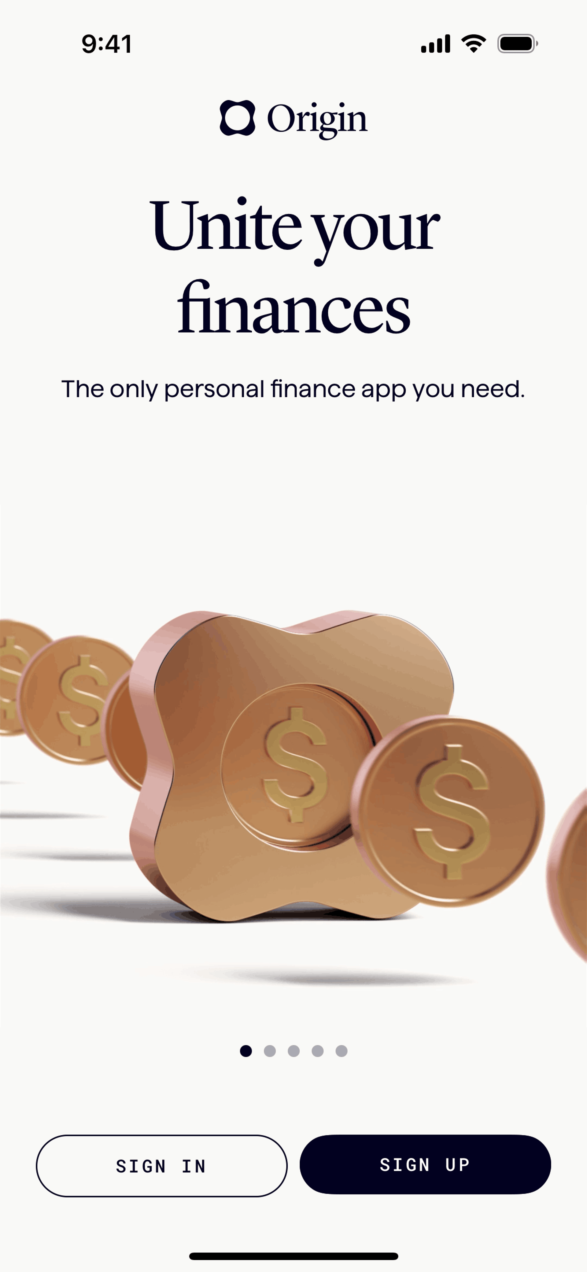 Origin iOS Finance interface screenshot 4