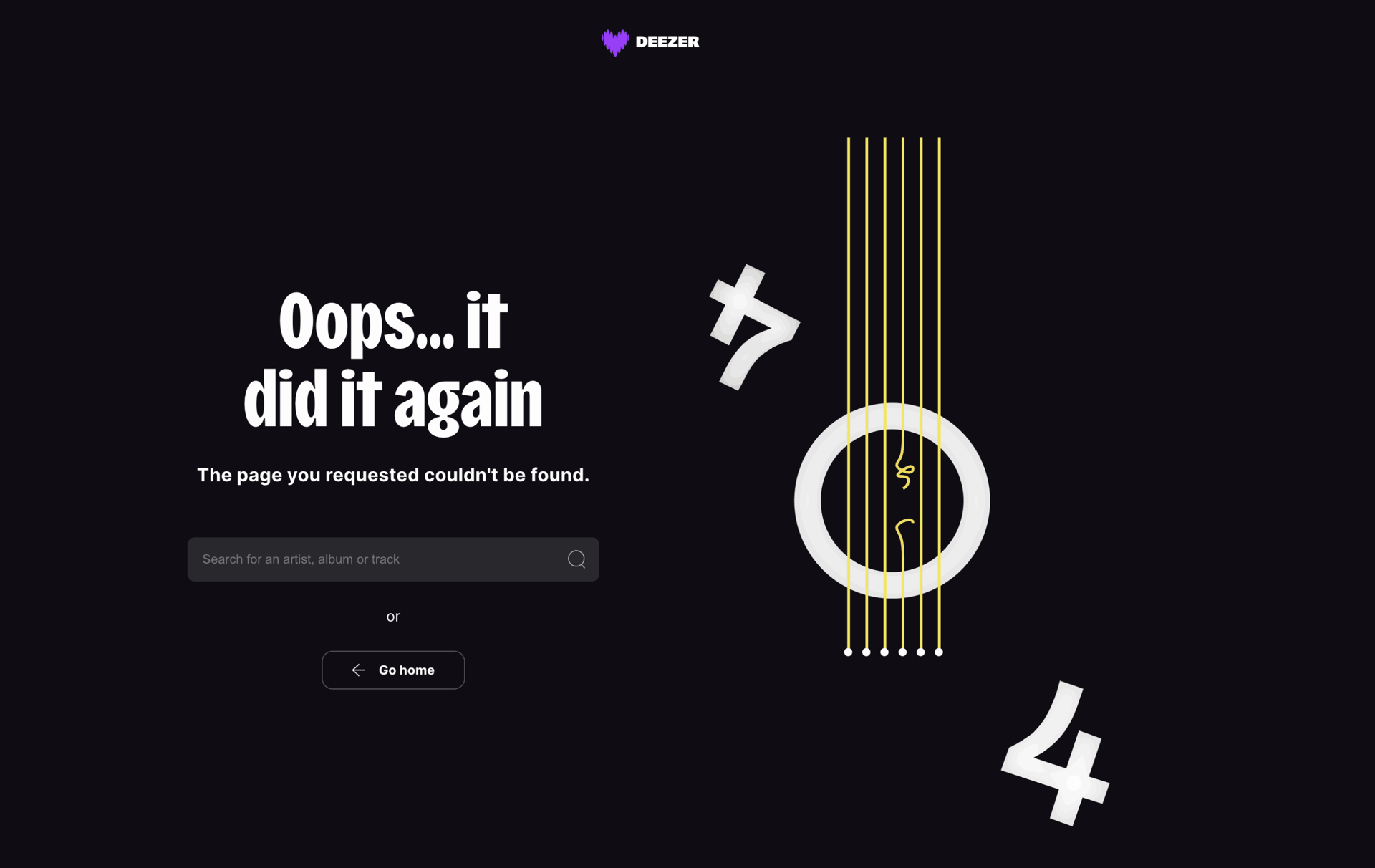 Deezer Web Entertainment interface screenshot 5