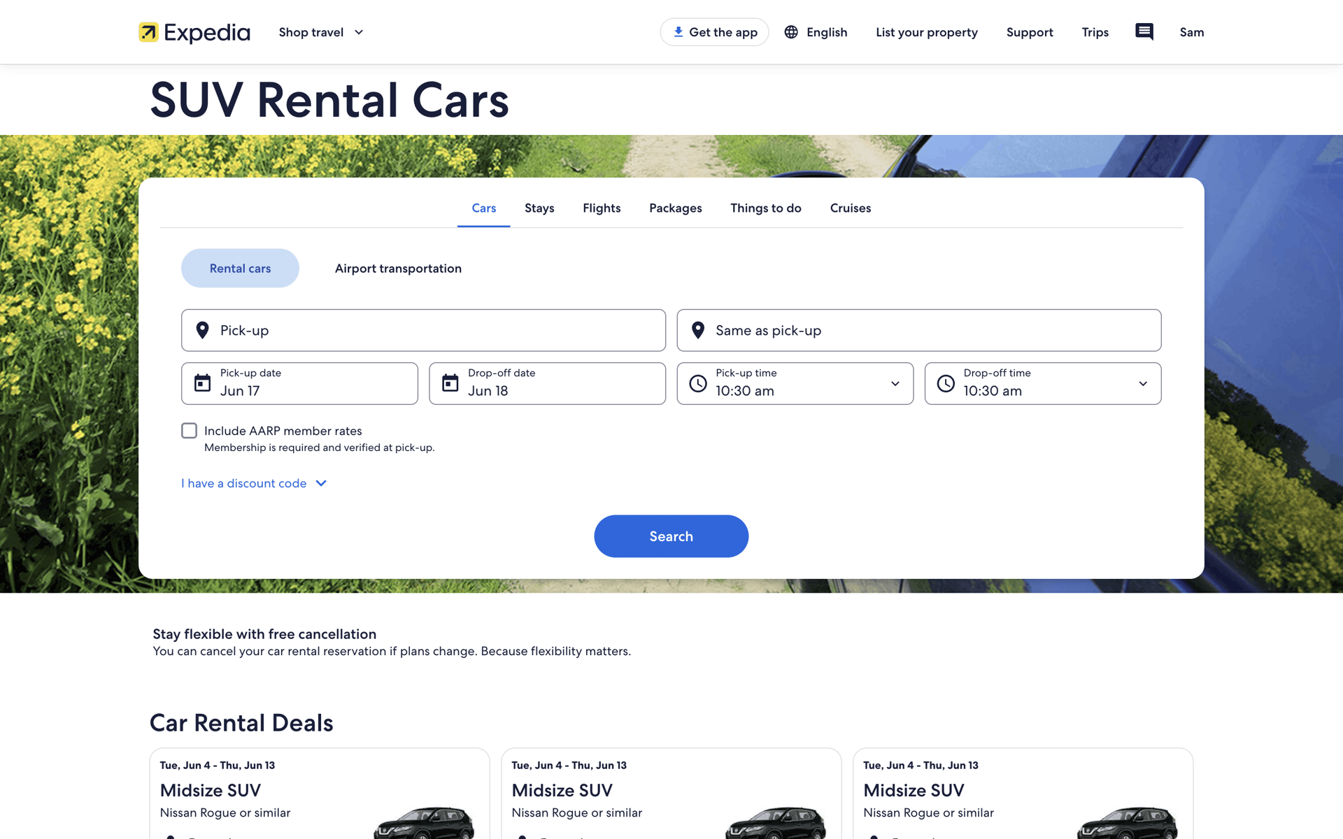 Expedia Web Travel & Transportation interface screenshot 21