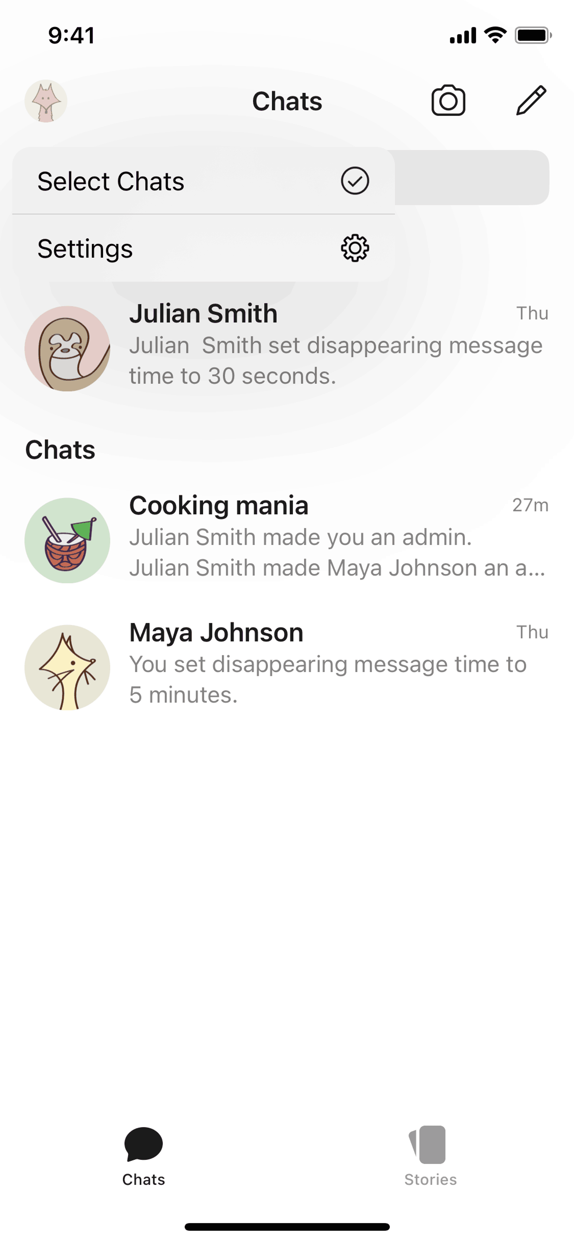 Signal iOS Social Networking interface screenshot 24