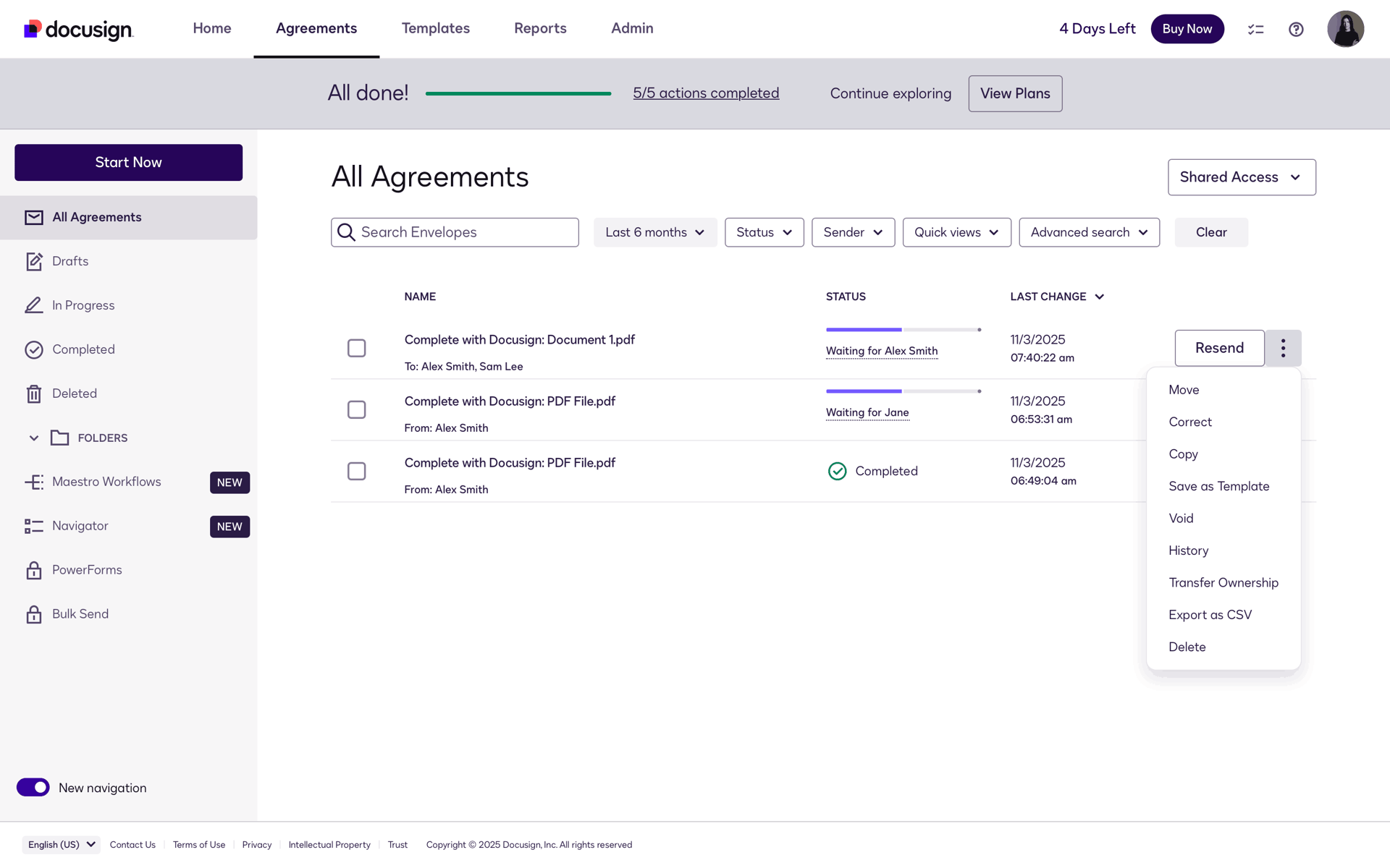 Docusign Web Business interface screenshot 19