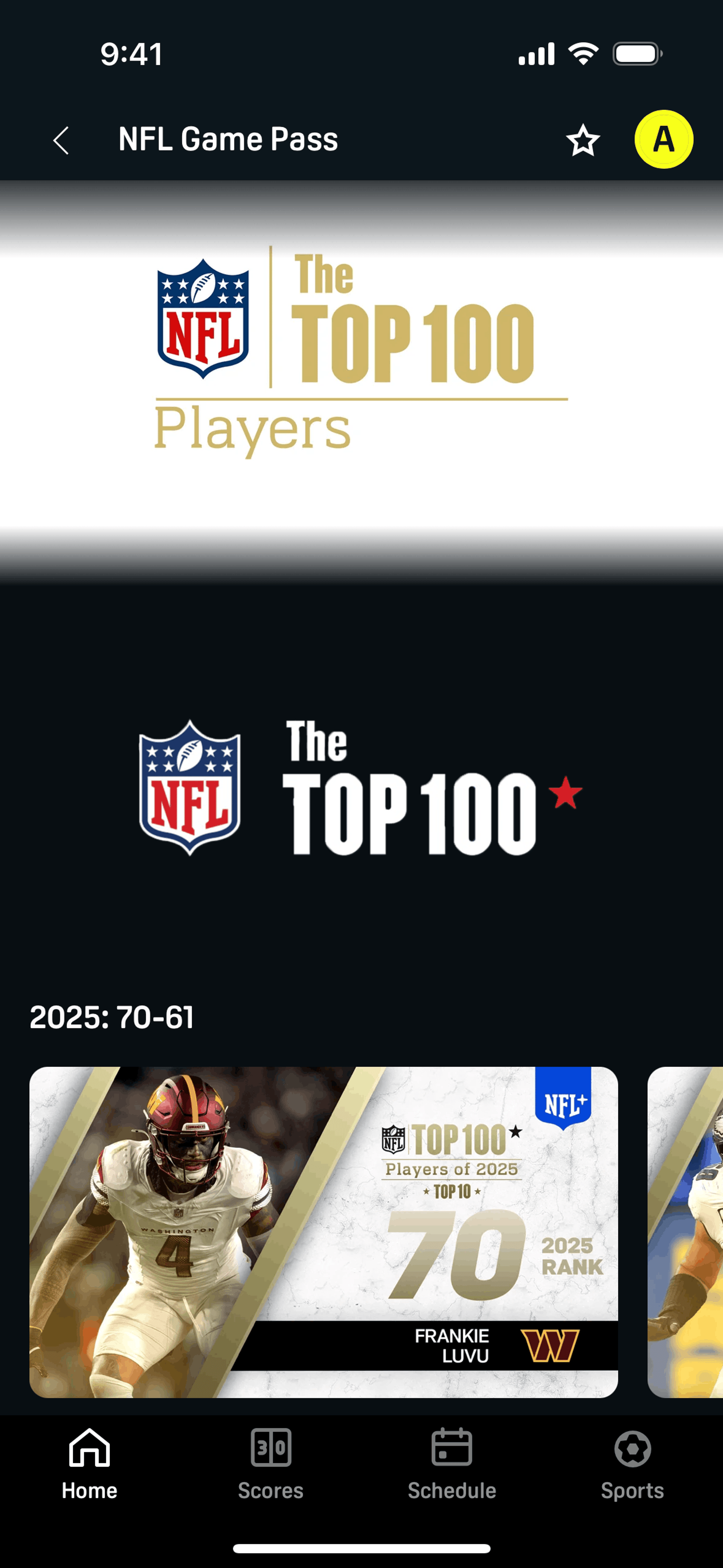 DAZN iOS Sports interface screenshot 22