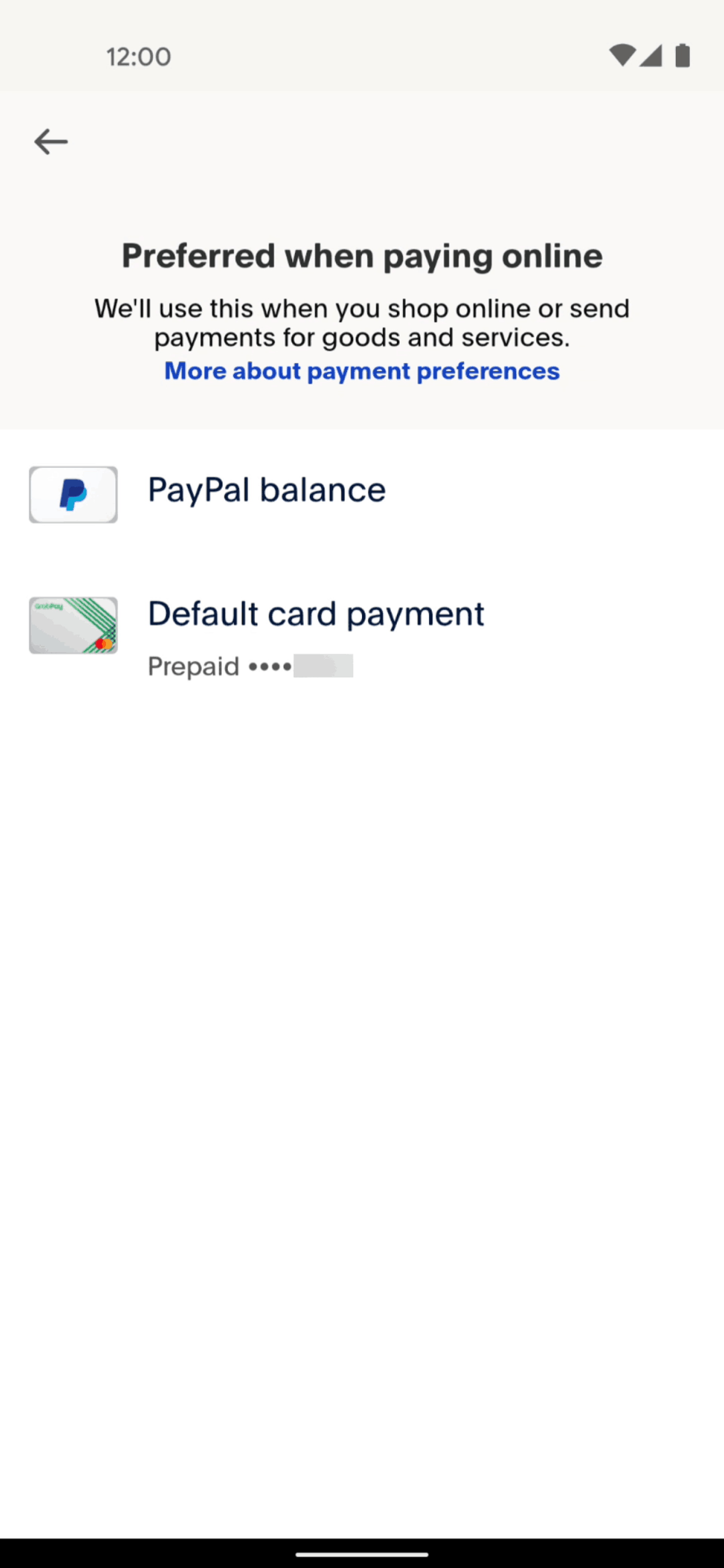 PayPal Android Finance interface screenshot 9