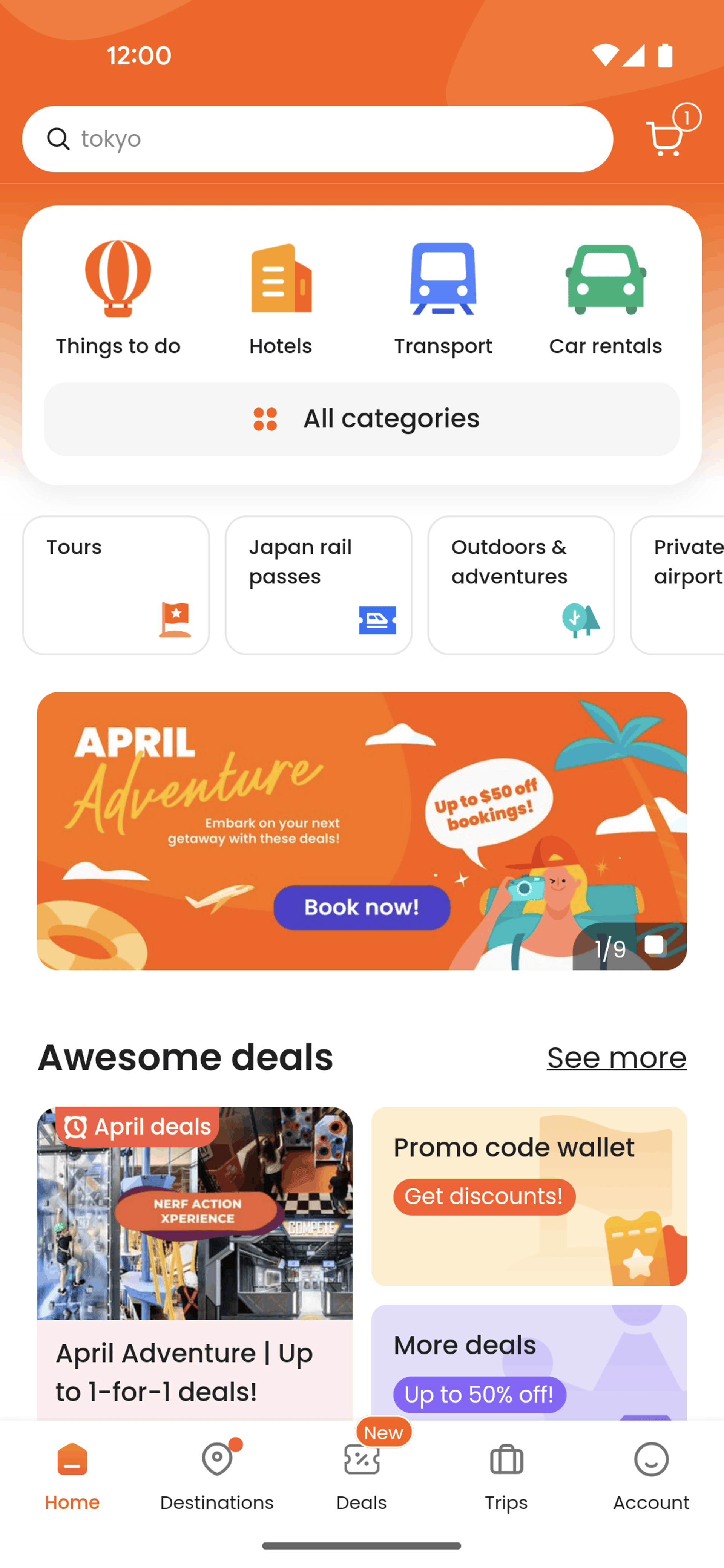 Klook Android Travel & Transportation interface screenshot 2