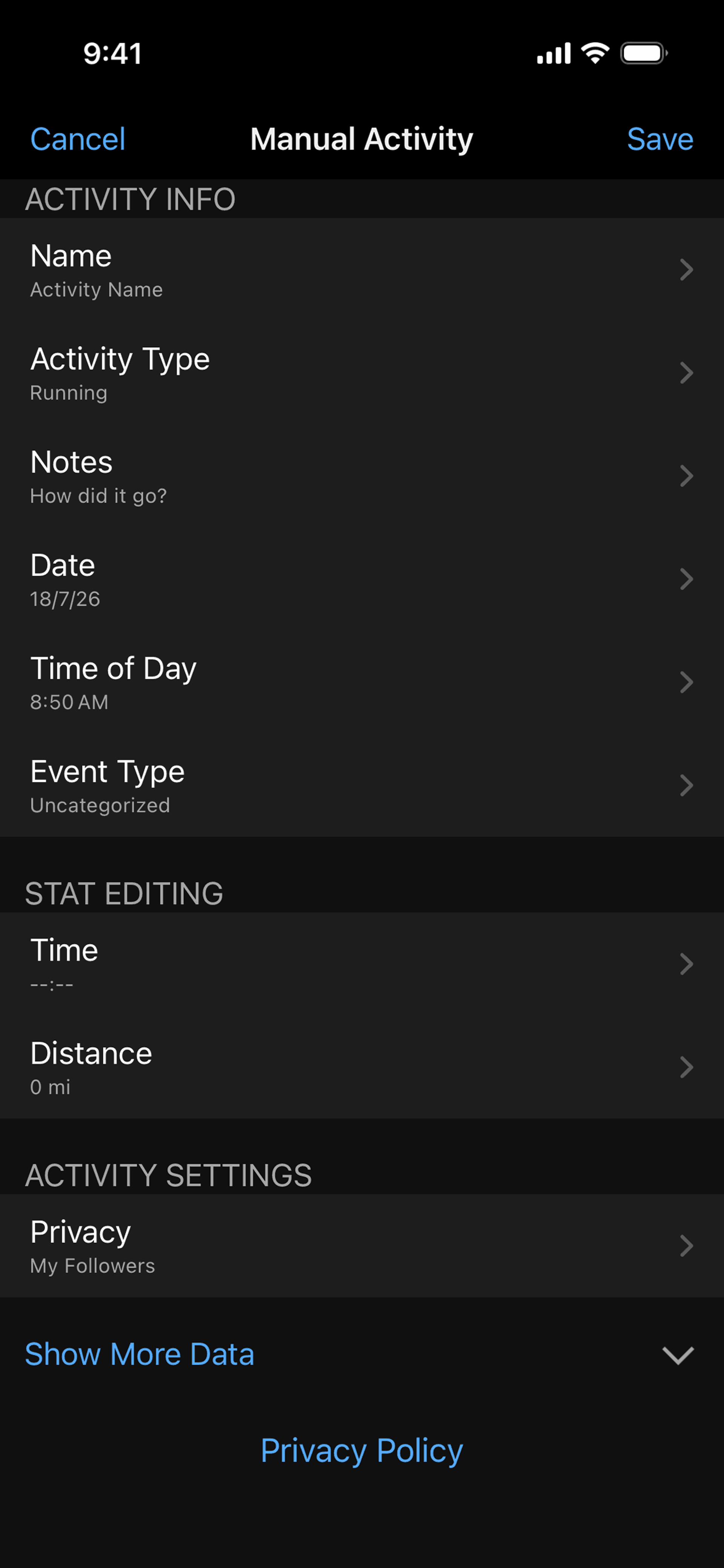 Garmin Connect iOS Health & Fitness interface screenshot 22