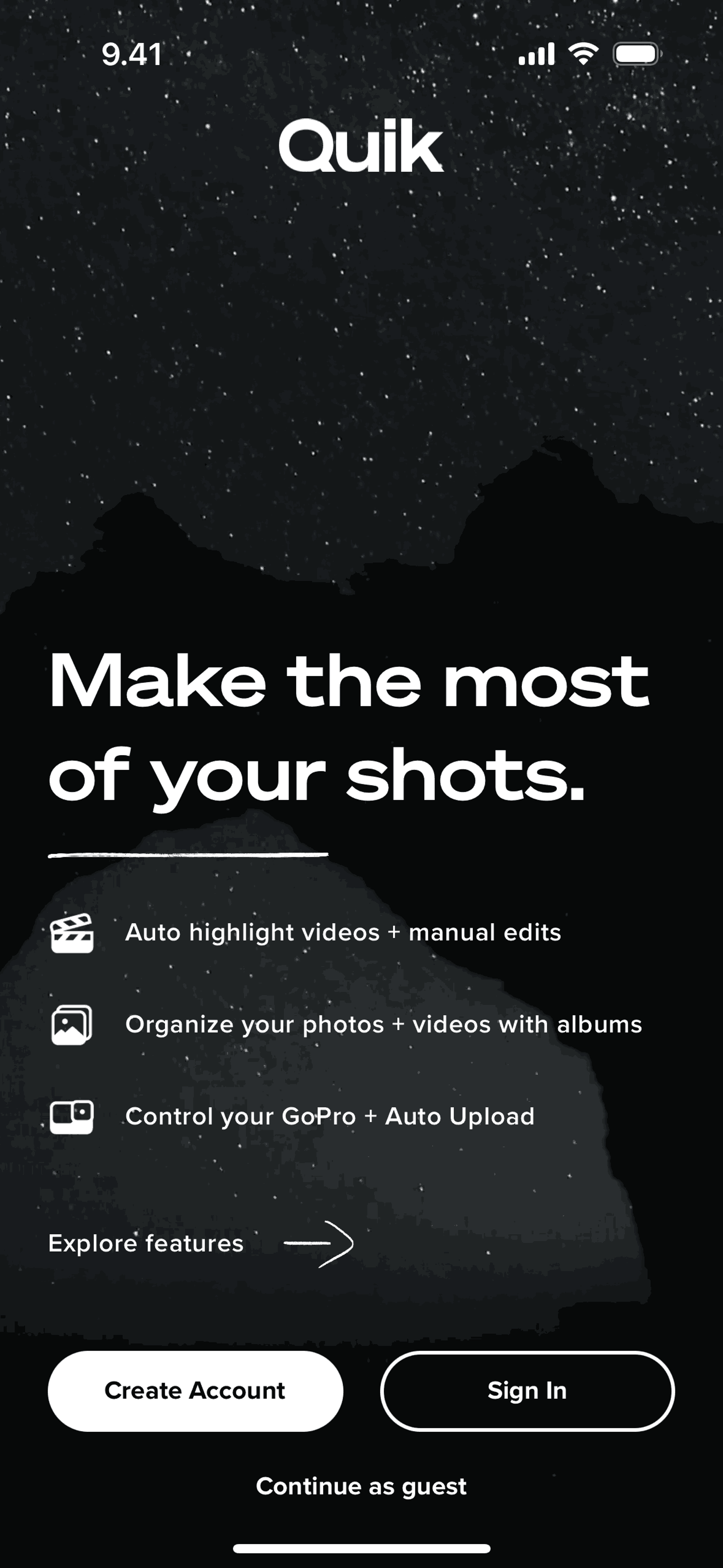 GoPro Quik iOS Photo & Video interface screenshot 2