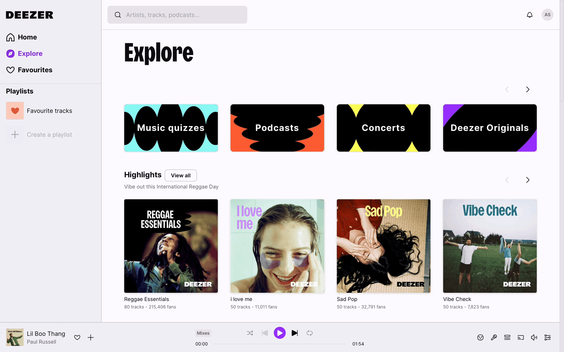 Deezer Web Entertainment interface screenshot 8