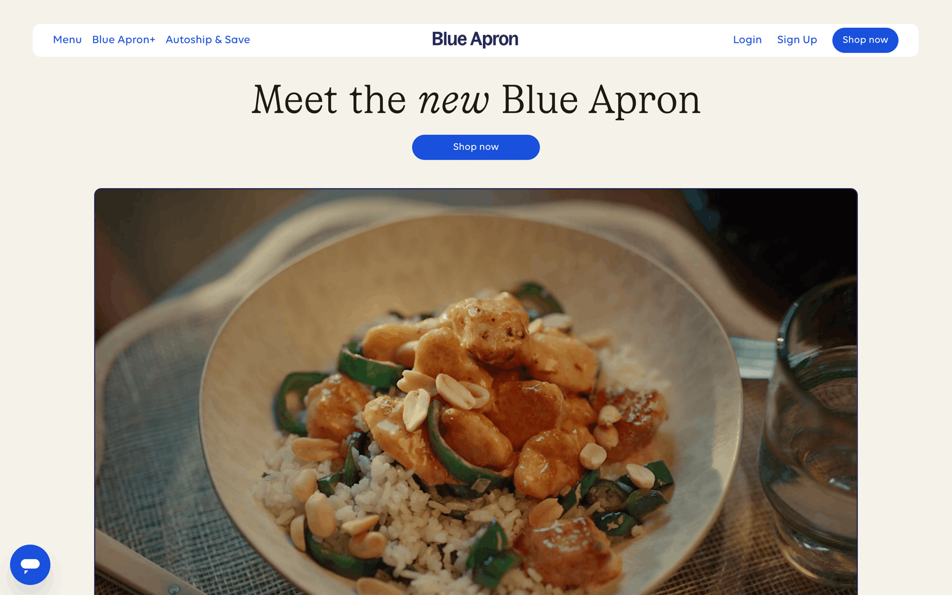 Blue Apron Web Shopping interface screenshot 1