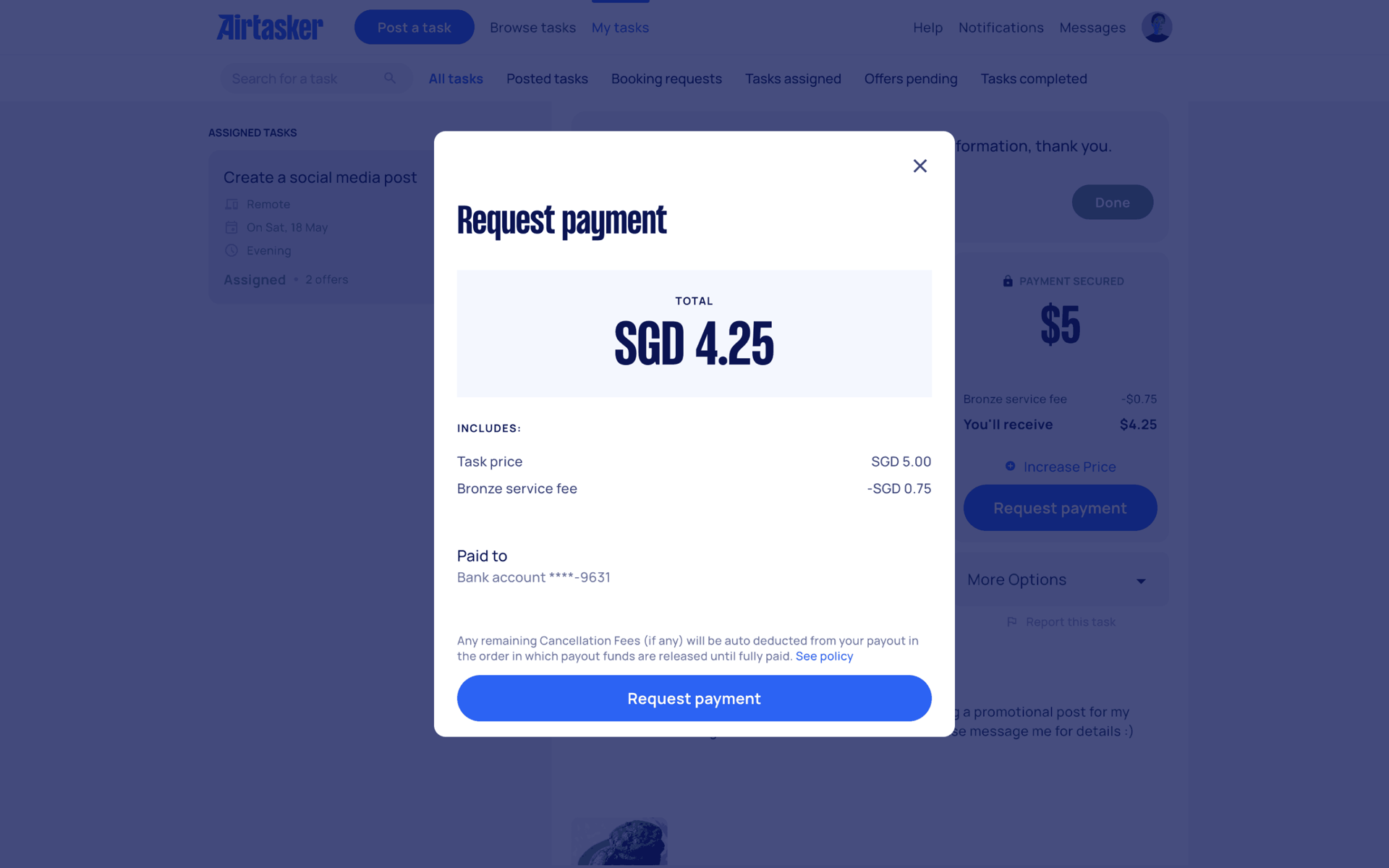 Airtasker Web Lifestyle interface screenshot 17