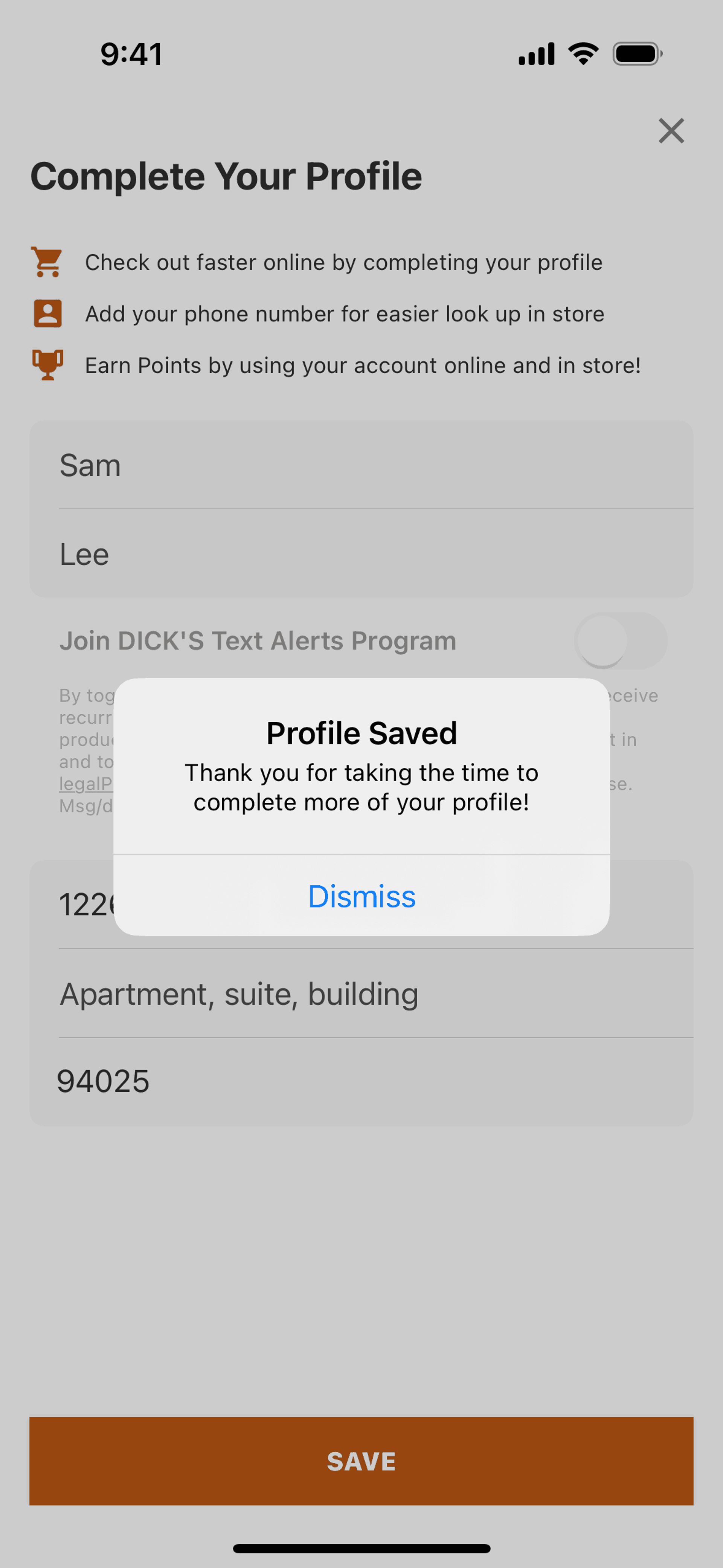 DICK’S Sporting Goods iOS Shopping interface screenshot 11