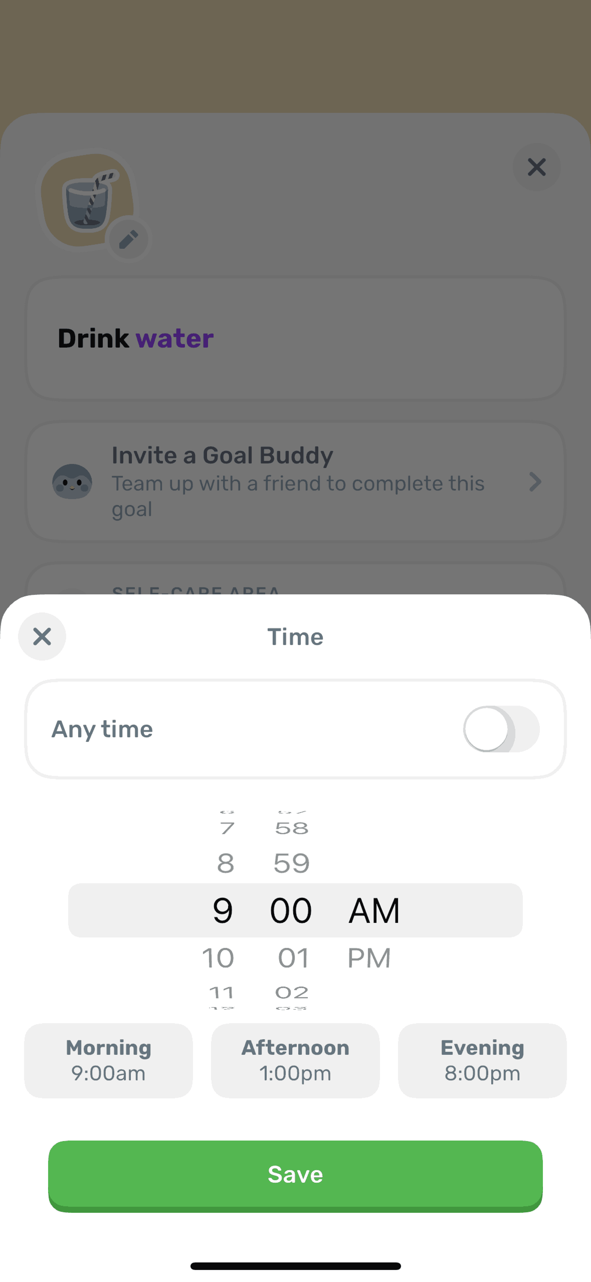Finch iOS Health & Fitness interface screenshot 4