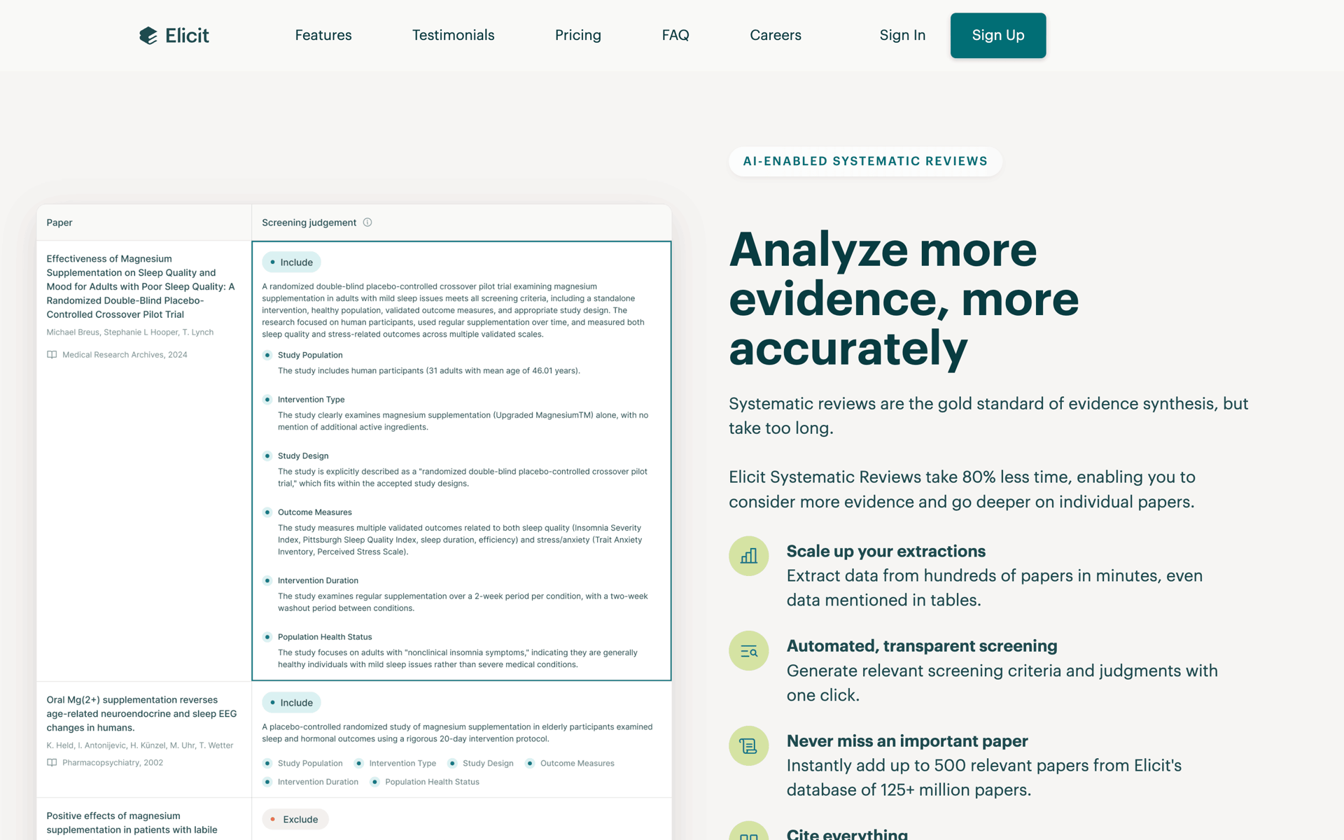 Elicit Web AI interface screenshot 21