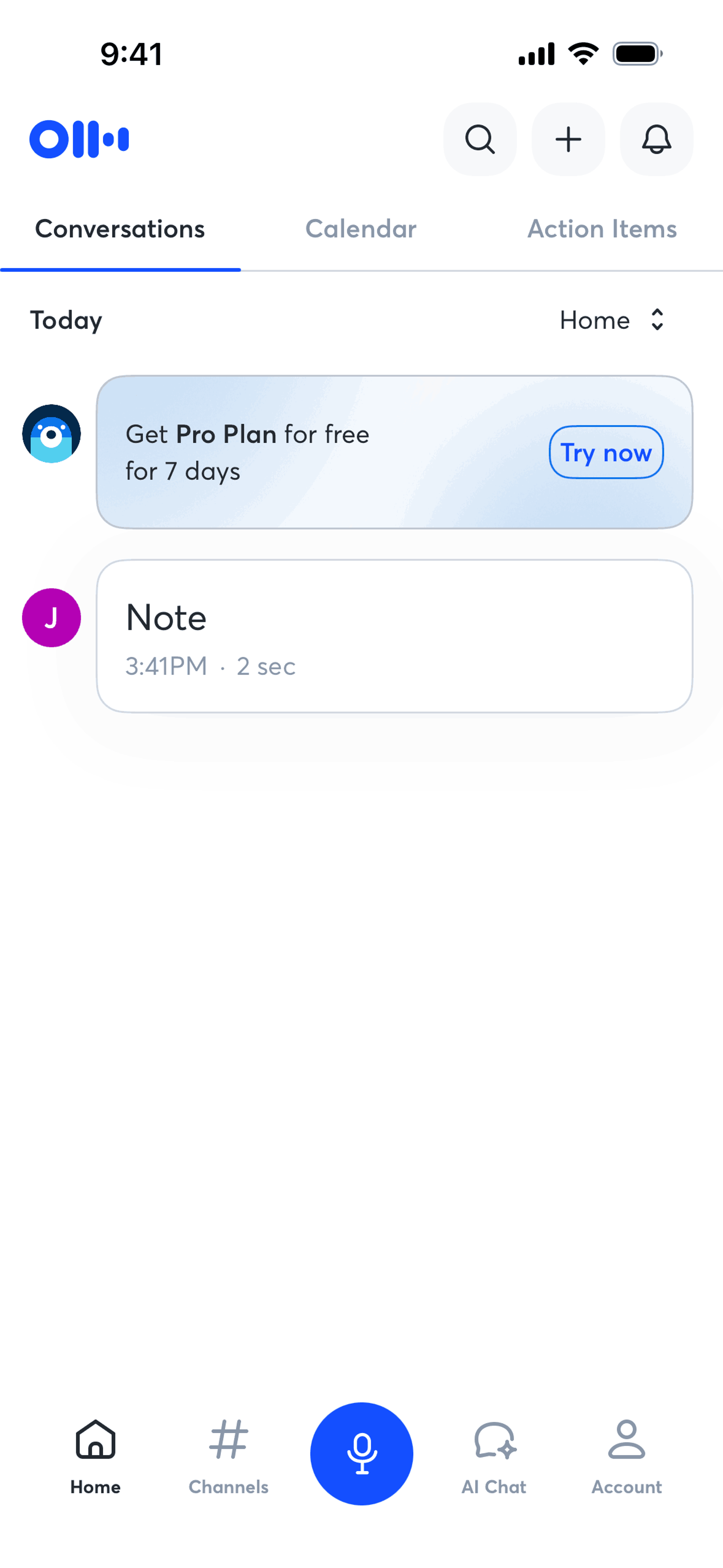 Otter.ai iOS AI interface screenshot 12