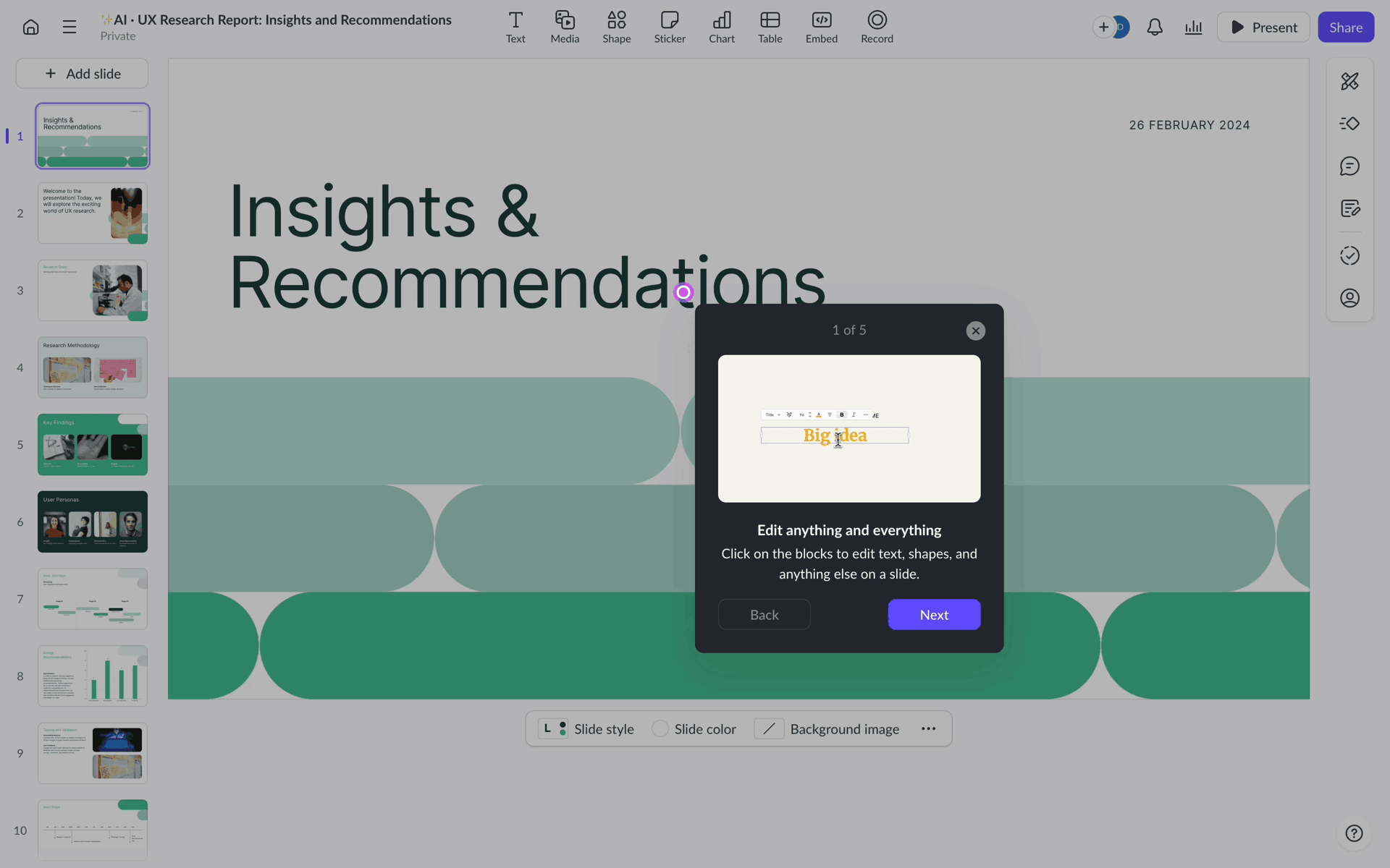 Pitch Web Collaboration interface screenshot 17