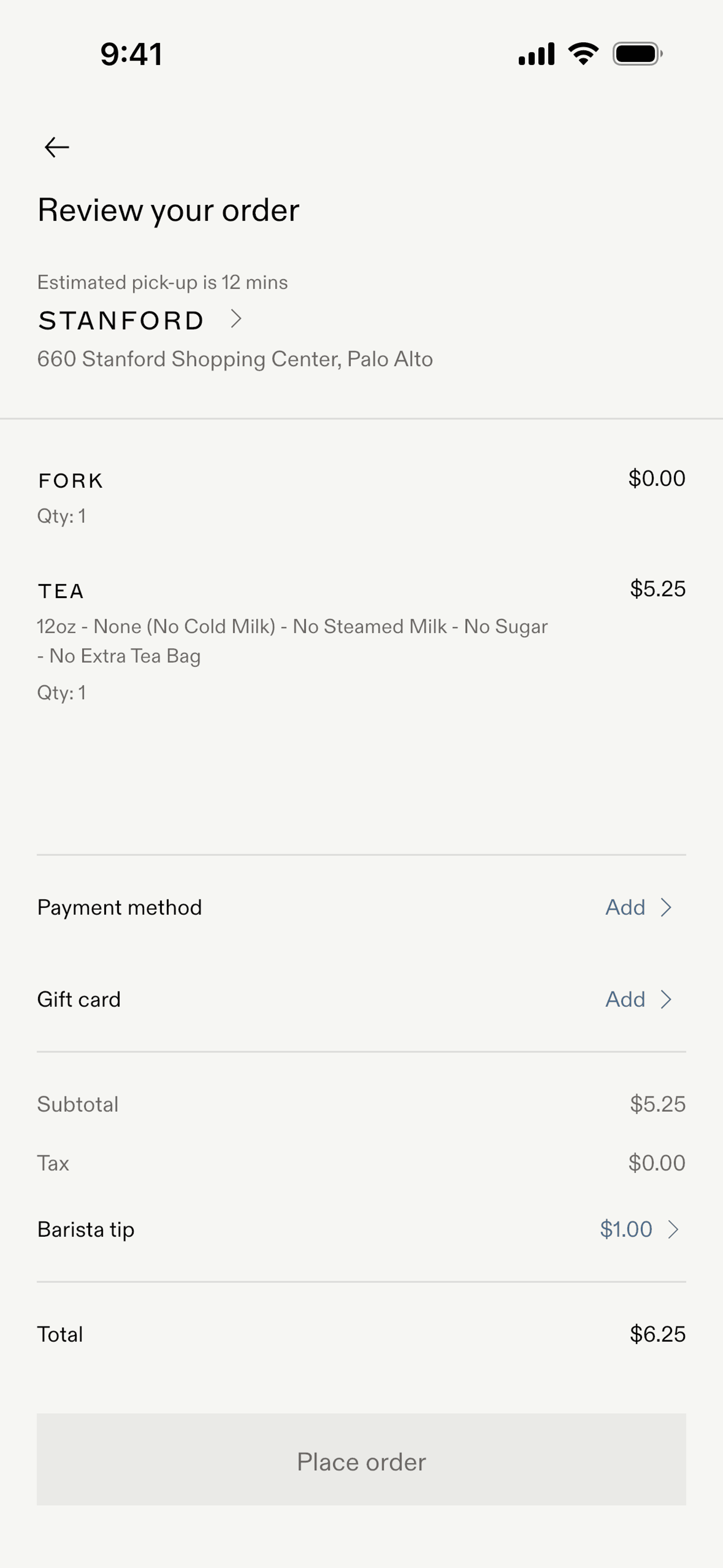 Blue Bottle Coffee iOS Food & Drink interface screenshot 12