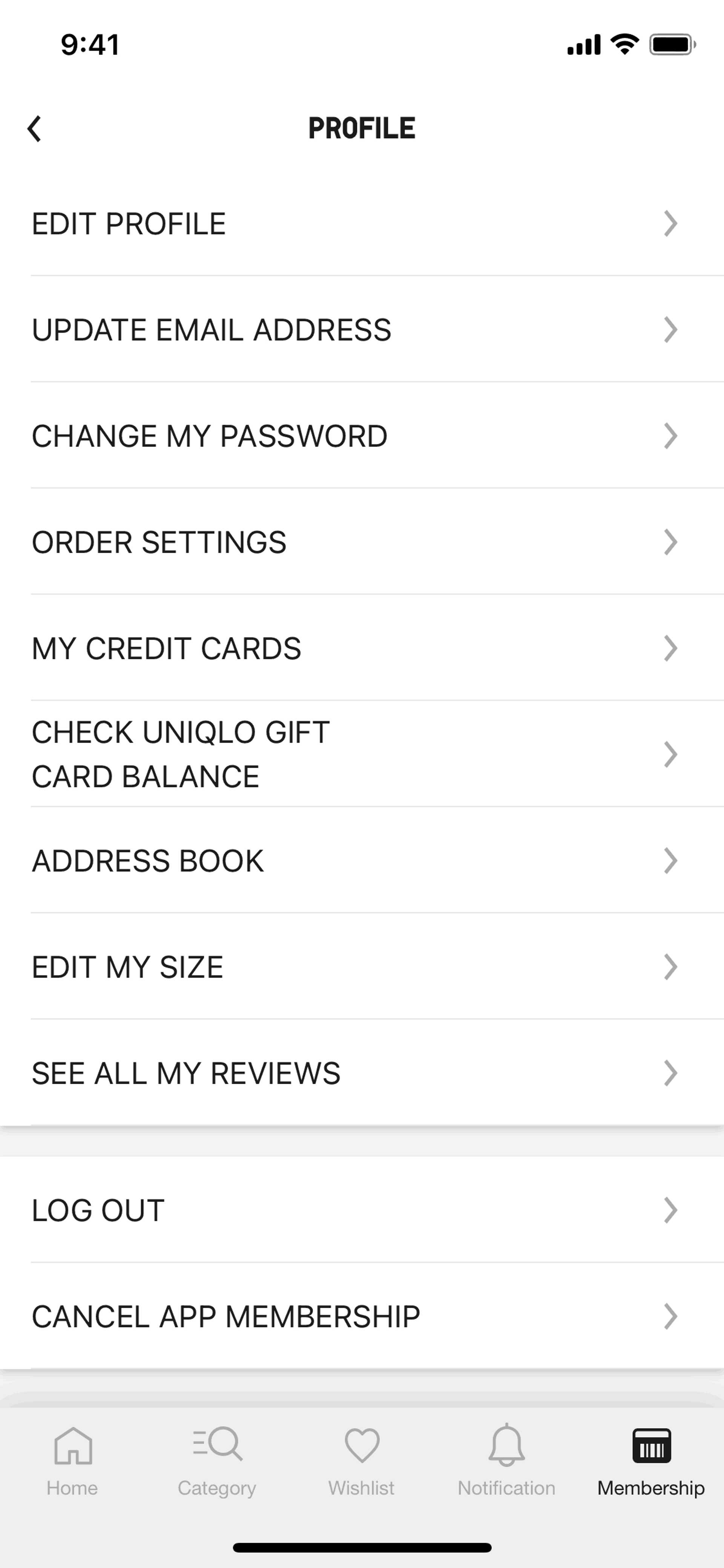 UNIQLO iOS Shopping interface screenshot 21