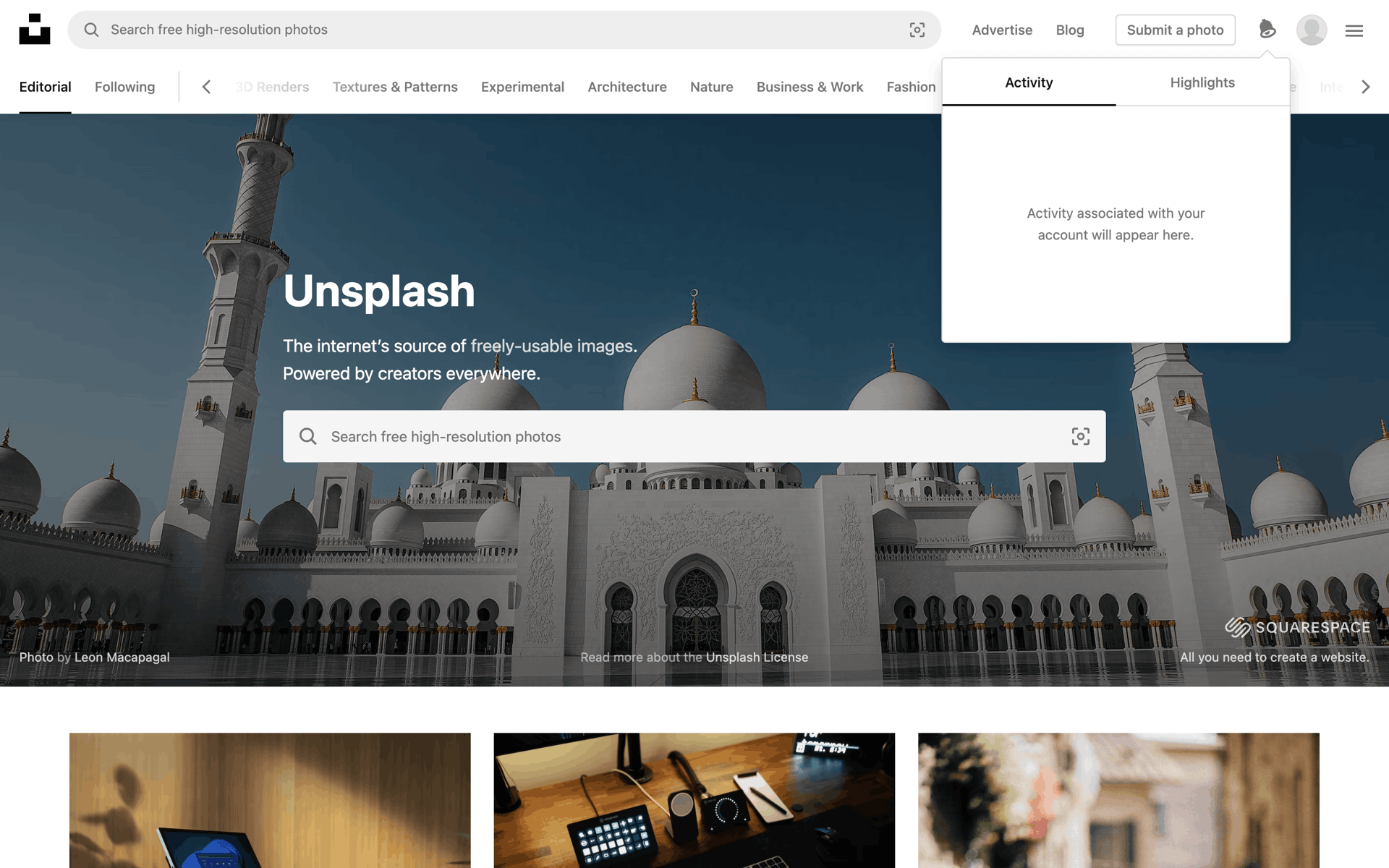 Unsplash Web Photo & Video interface screenshot 11