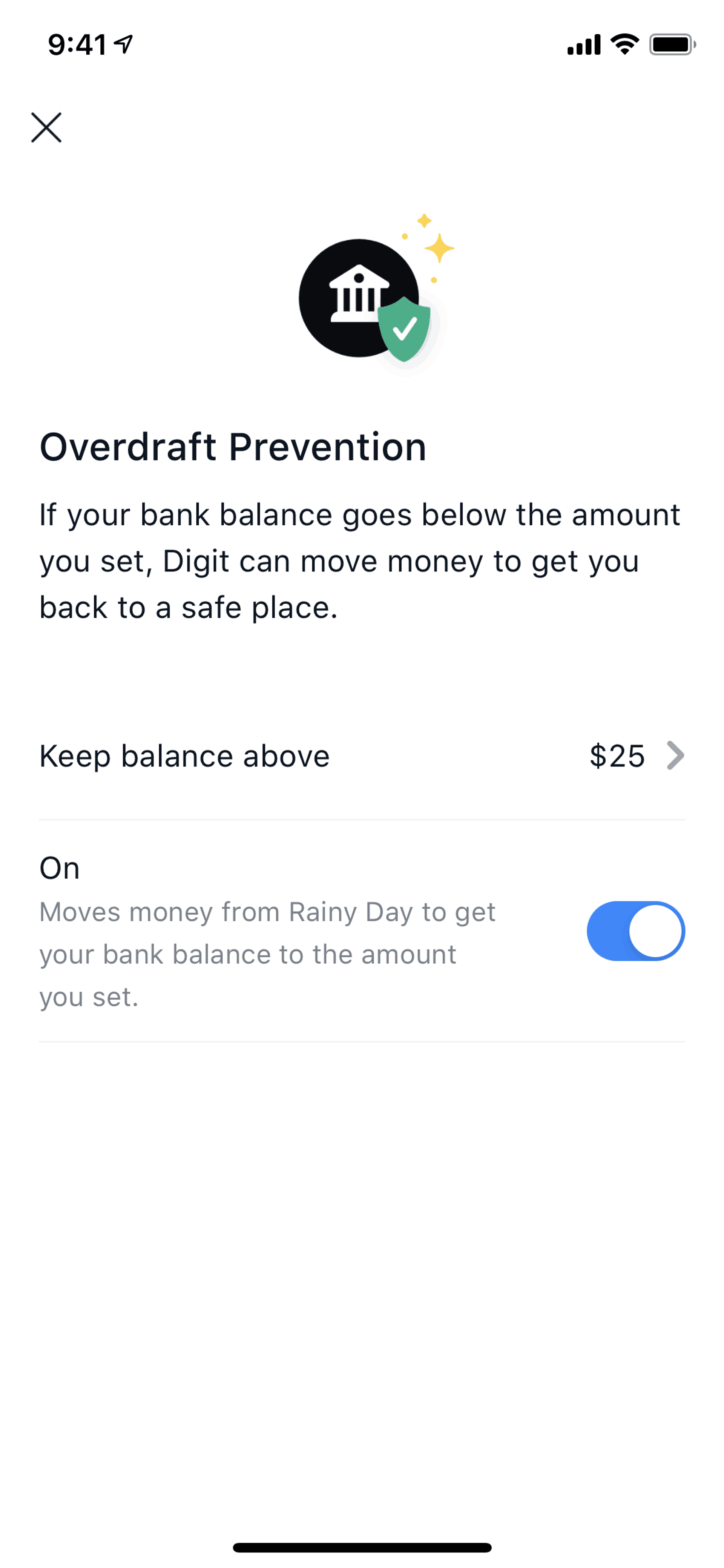 Digit iOS Finance interface screenshot 15