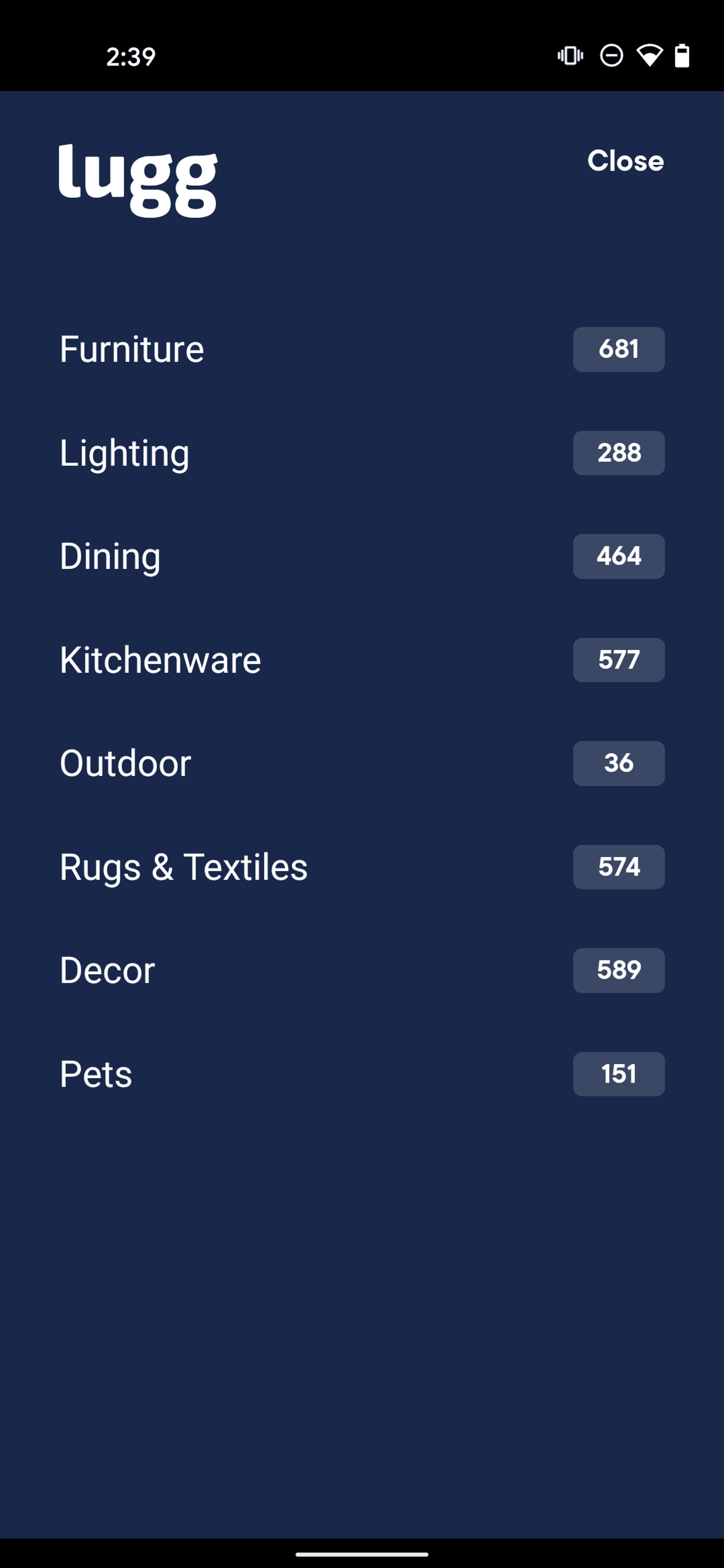 Lugg Android Lifestyle interface screenshot 21