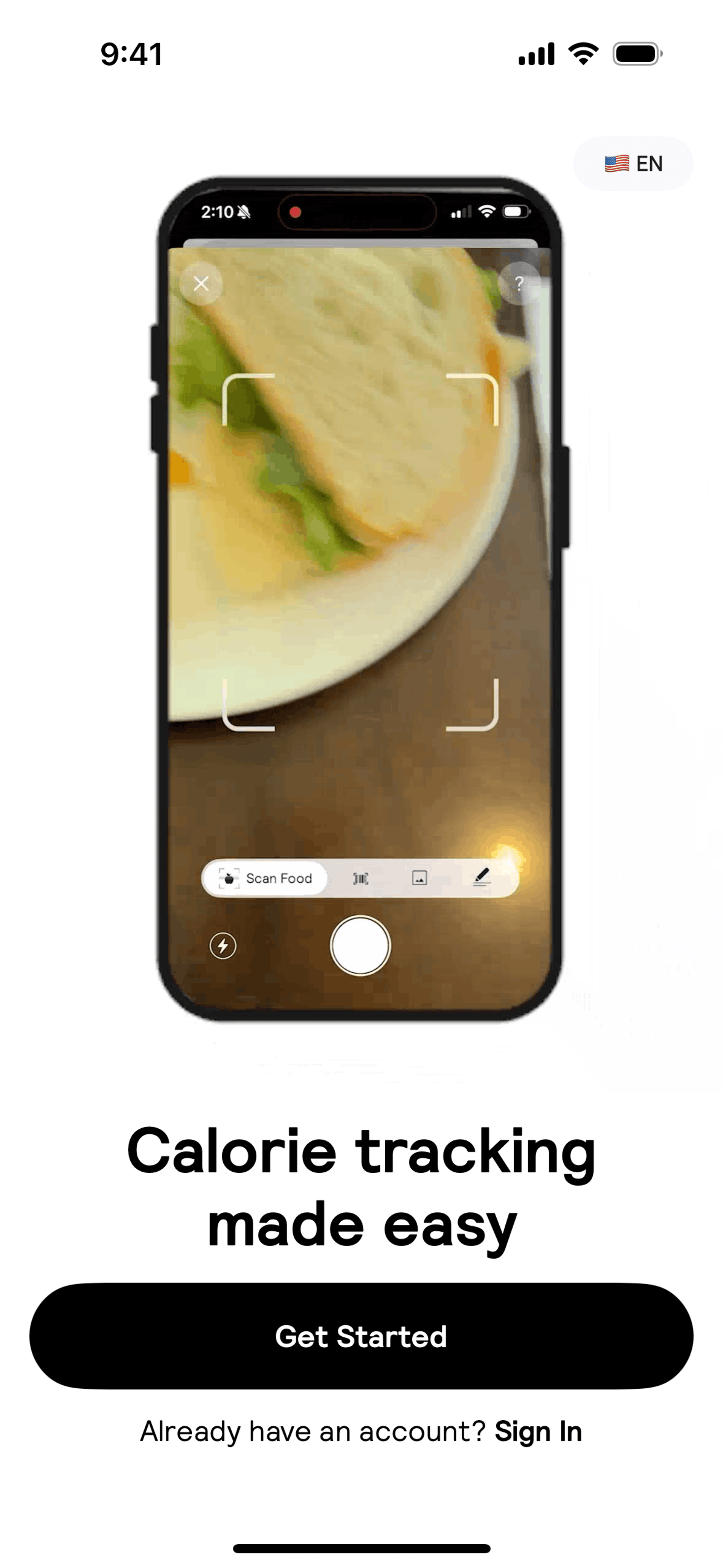 Cal AI iOS AI interface screenshot 6