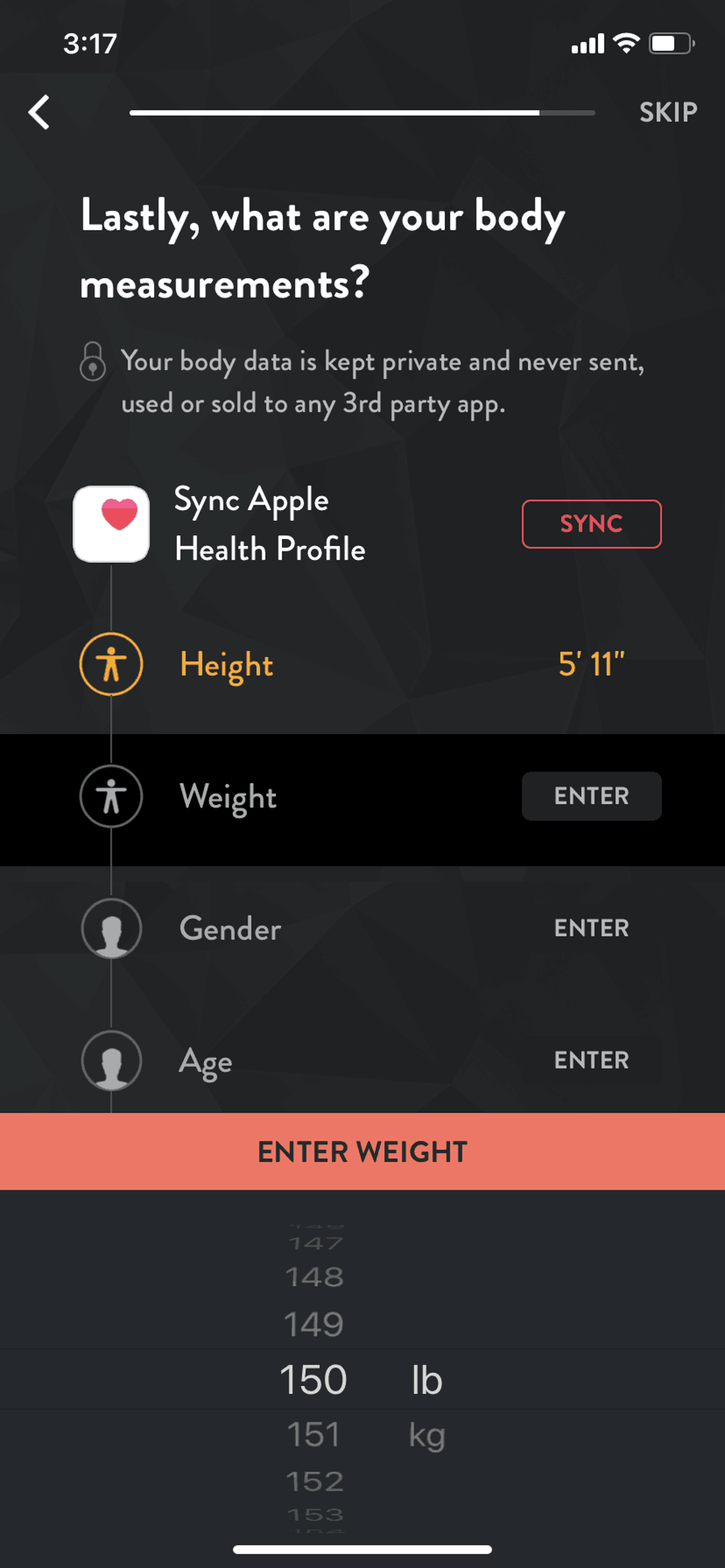 Fitbod iOS Health & Fitness interface screenshot 17