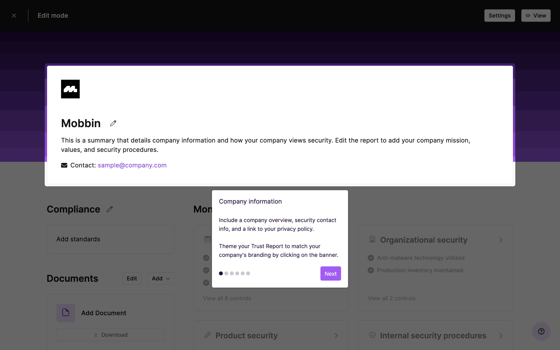 Vanta Web Business interface screenshot 14
