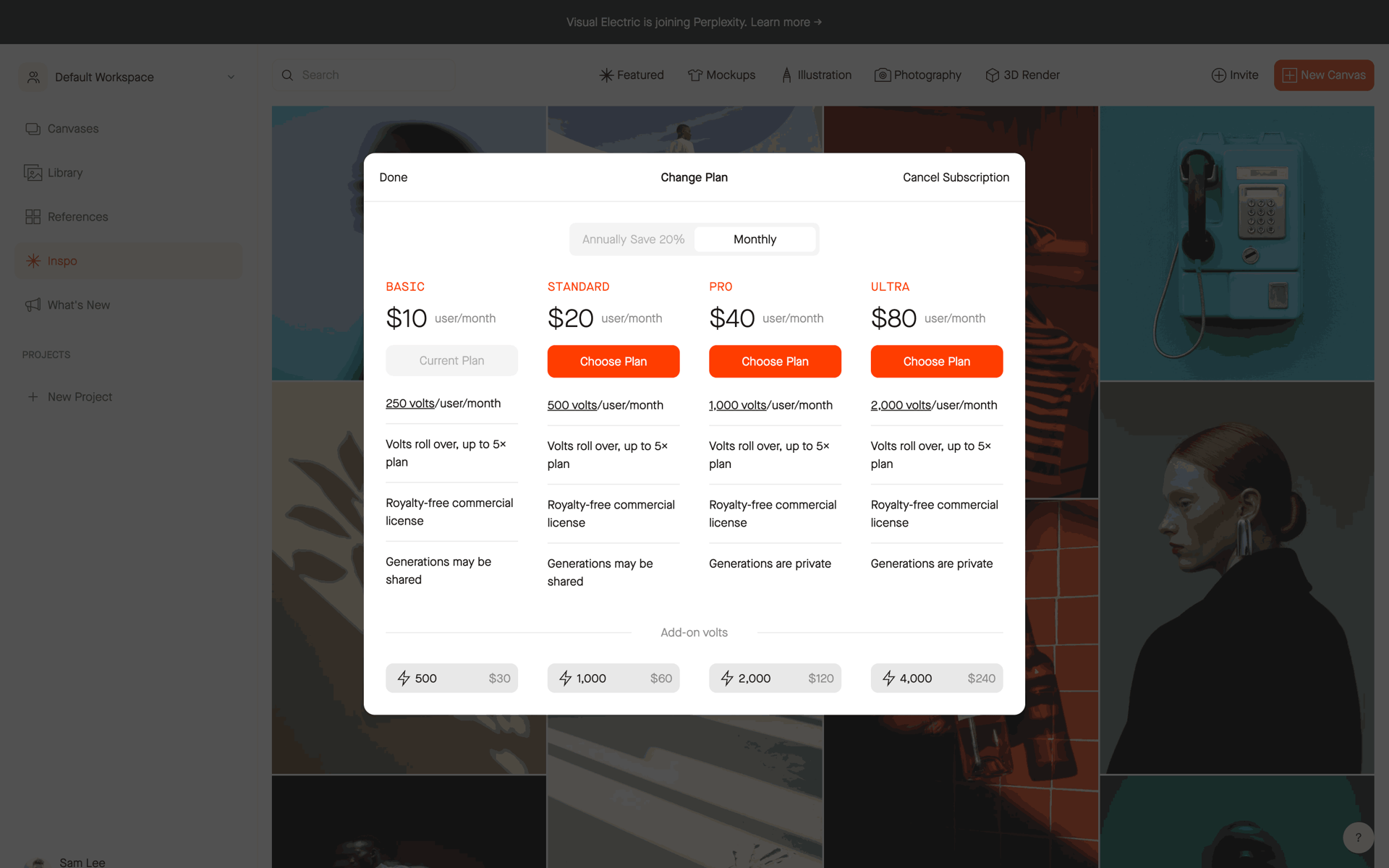 Visual Electric Web AI interface screenshot 20