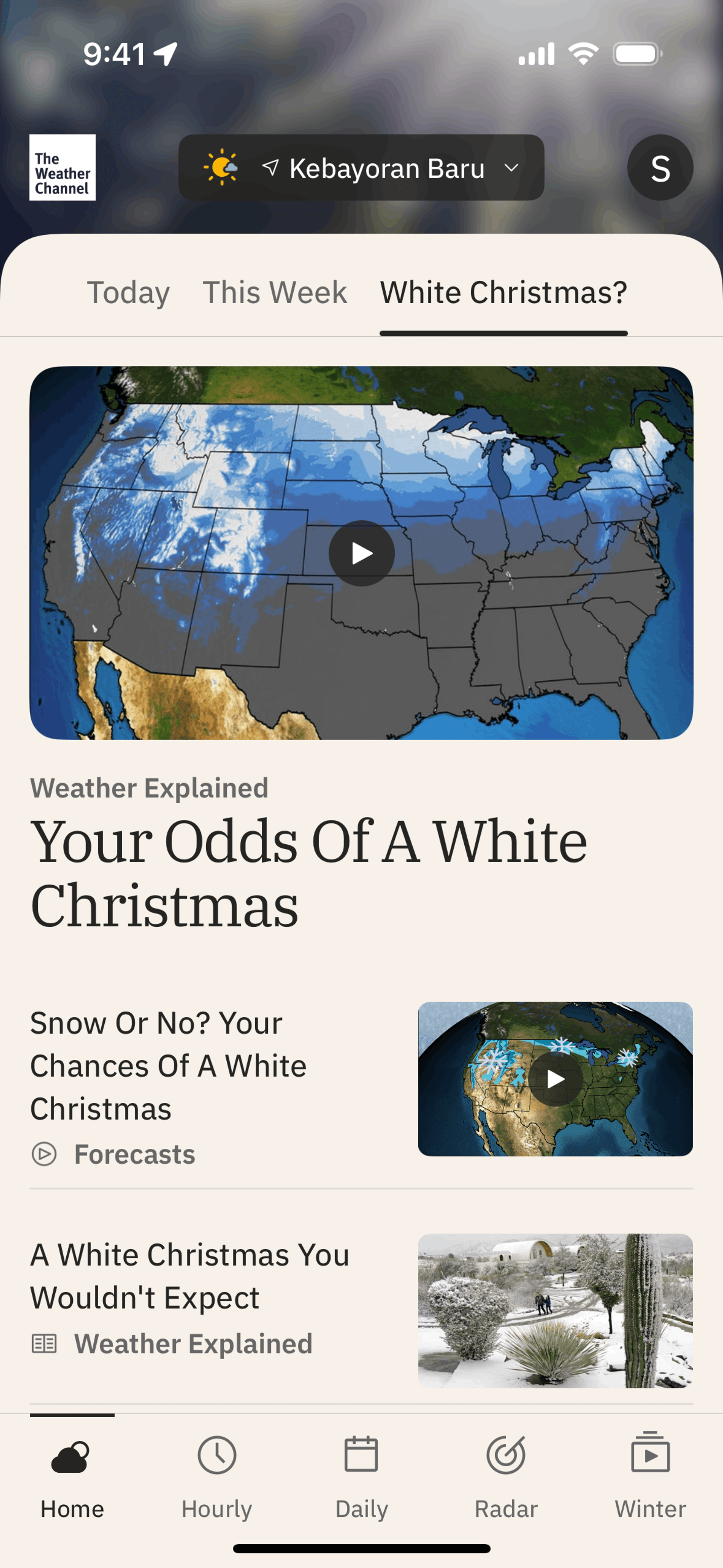 The Weather Channel iOS Utilities interface screenshot 5