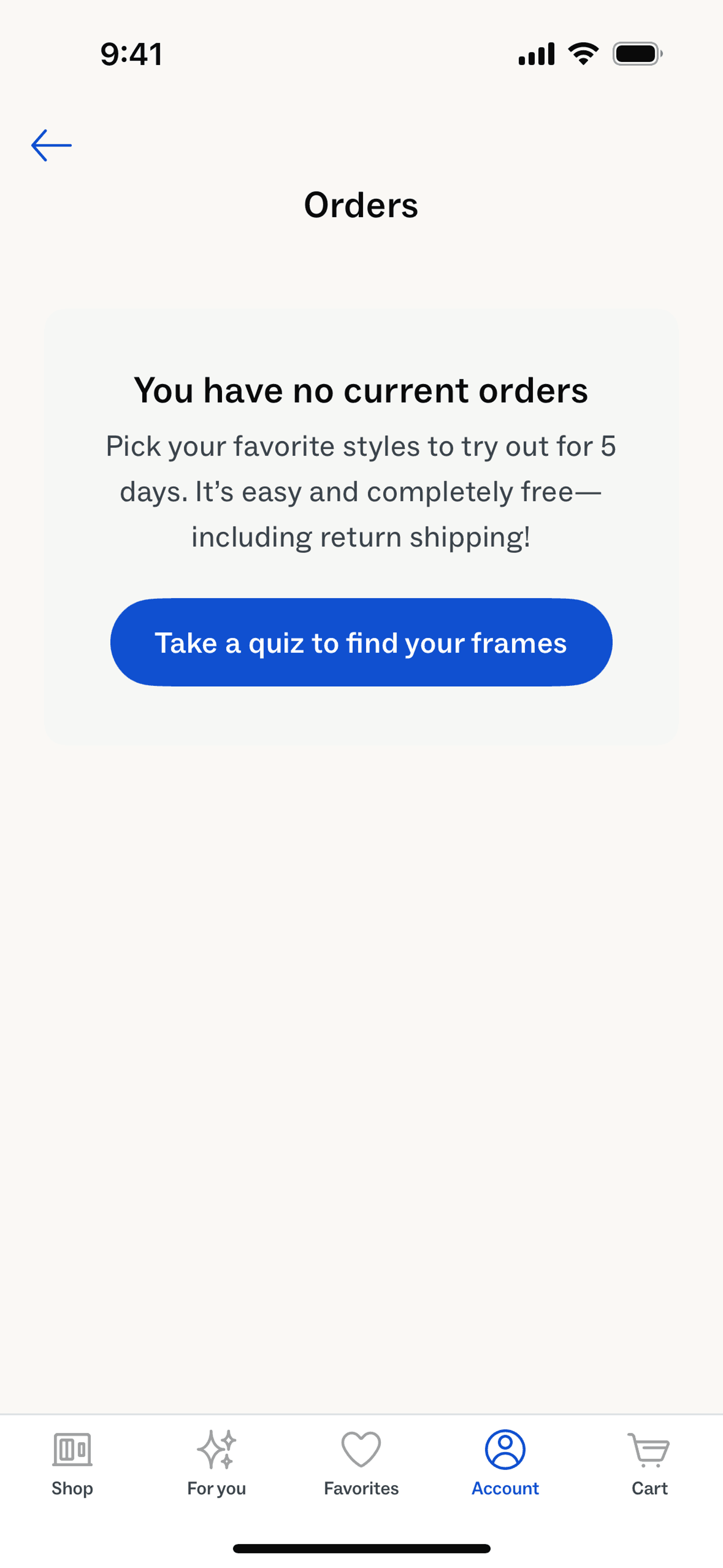 Warby Parker iOS Shopping interface screenshot 21