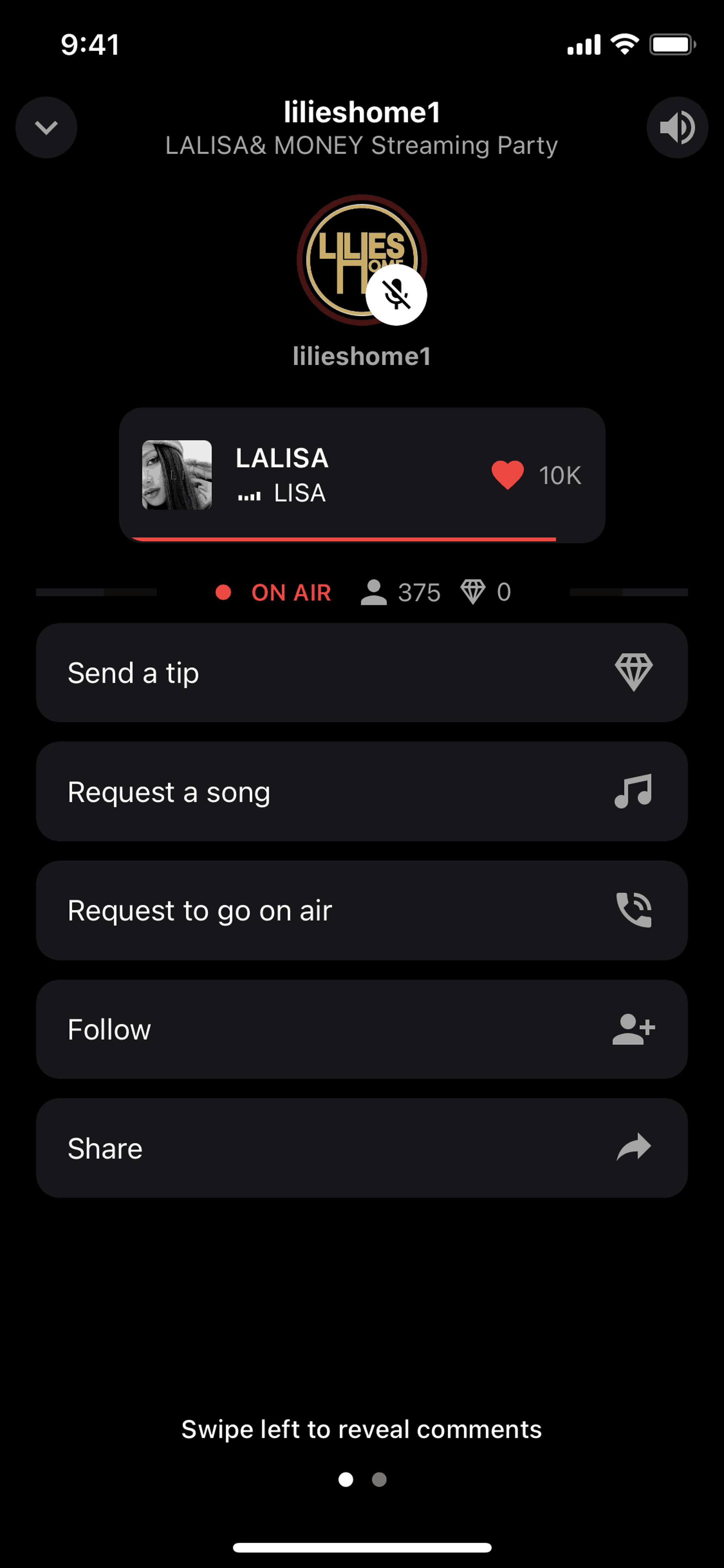 Stationhead iOS Music & Audio interface screenshot 14
