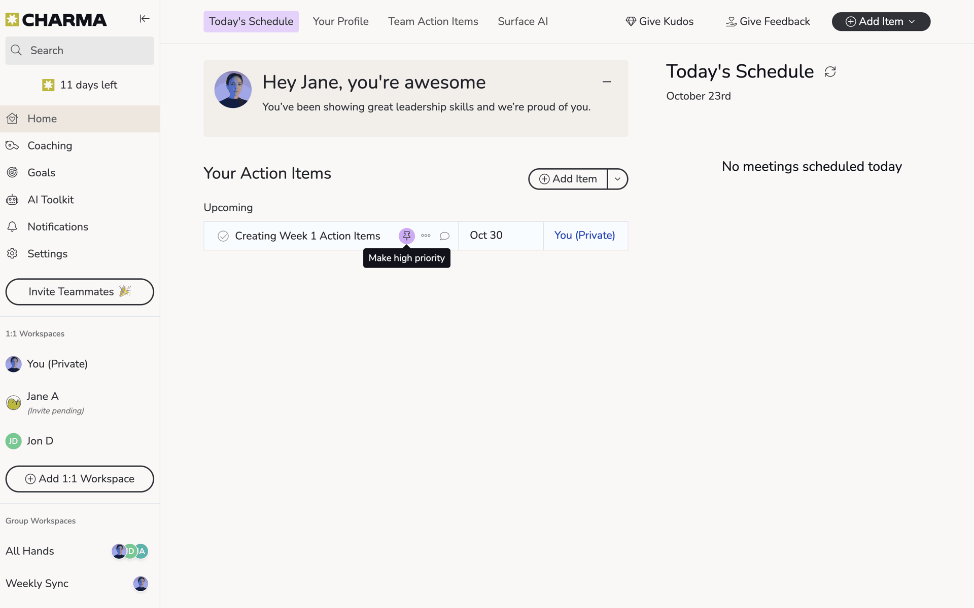 Charma Web Business interface screenshot 12