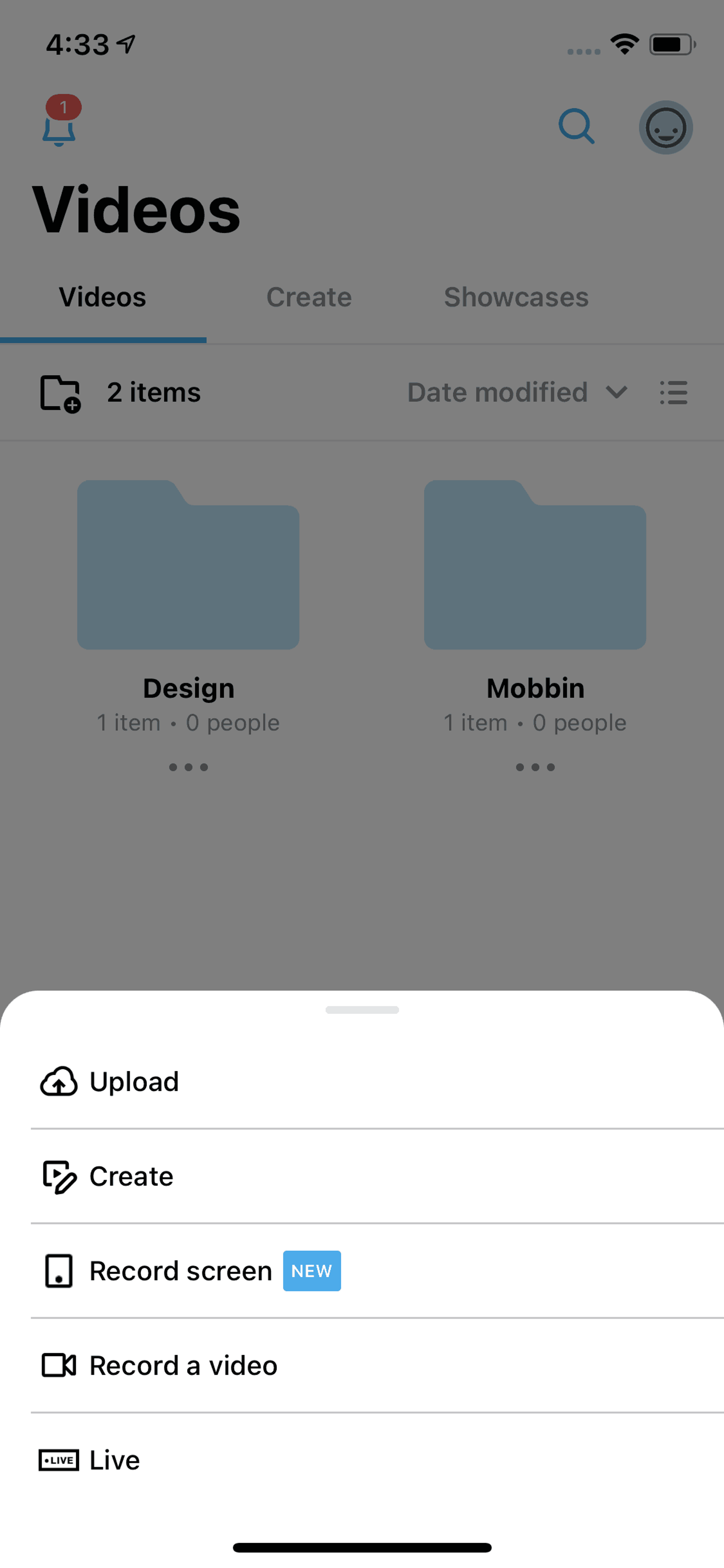 Vimeo iOS Photo & Video interface screenshot 7