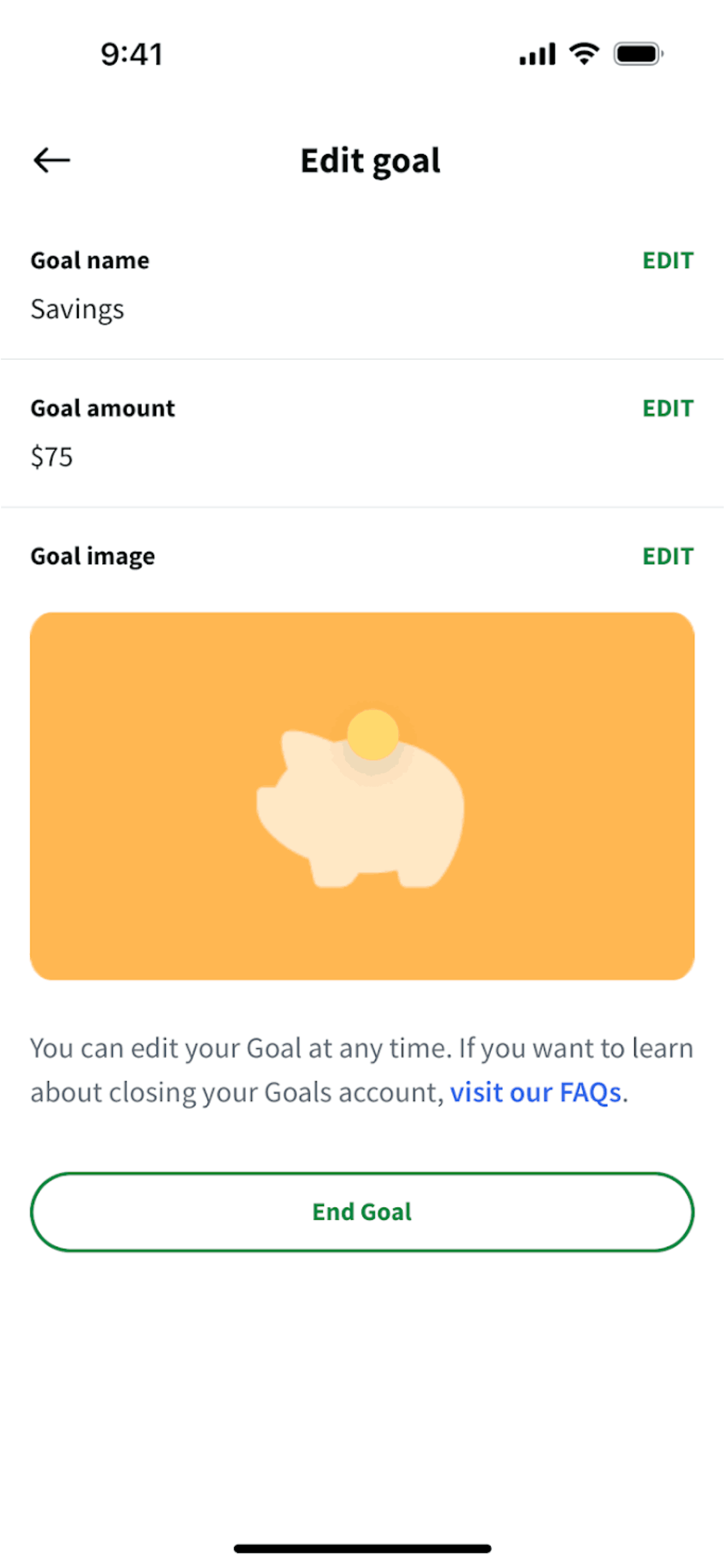 Dave iOS Finance interface screenshot 5