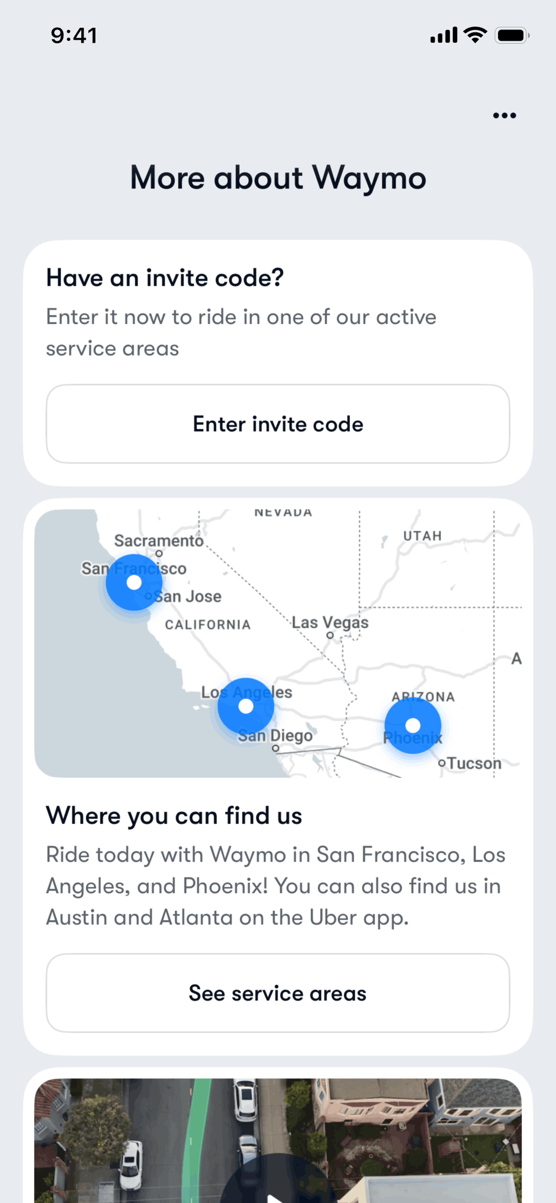 Waymo iOS Travel & Transportation interface screenshot 18