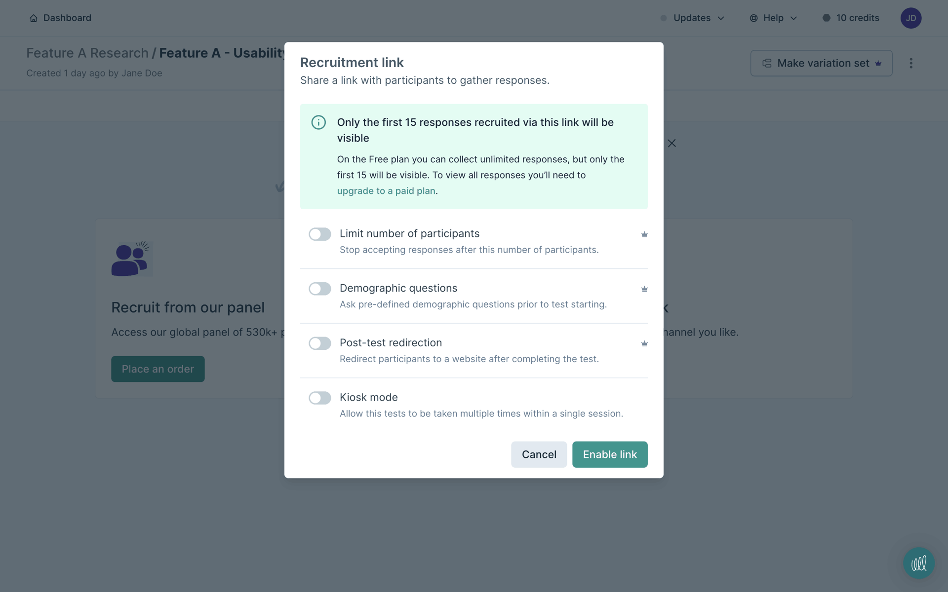 Lyssna Web Business interface screenshot 12