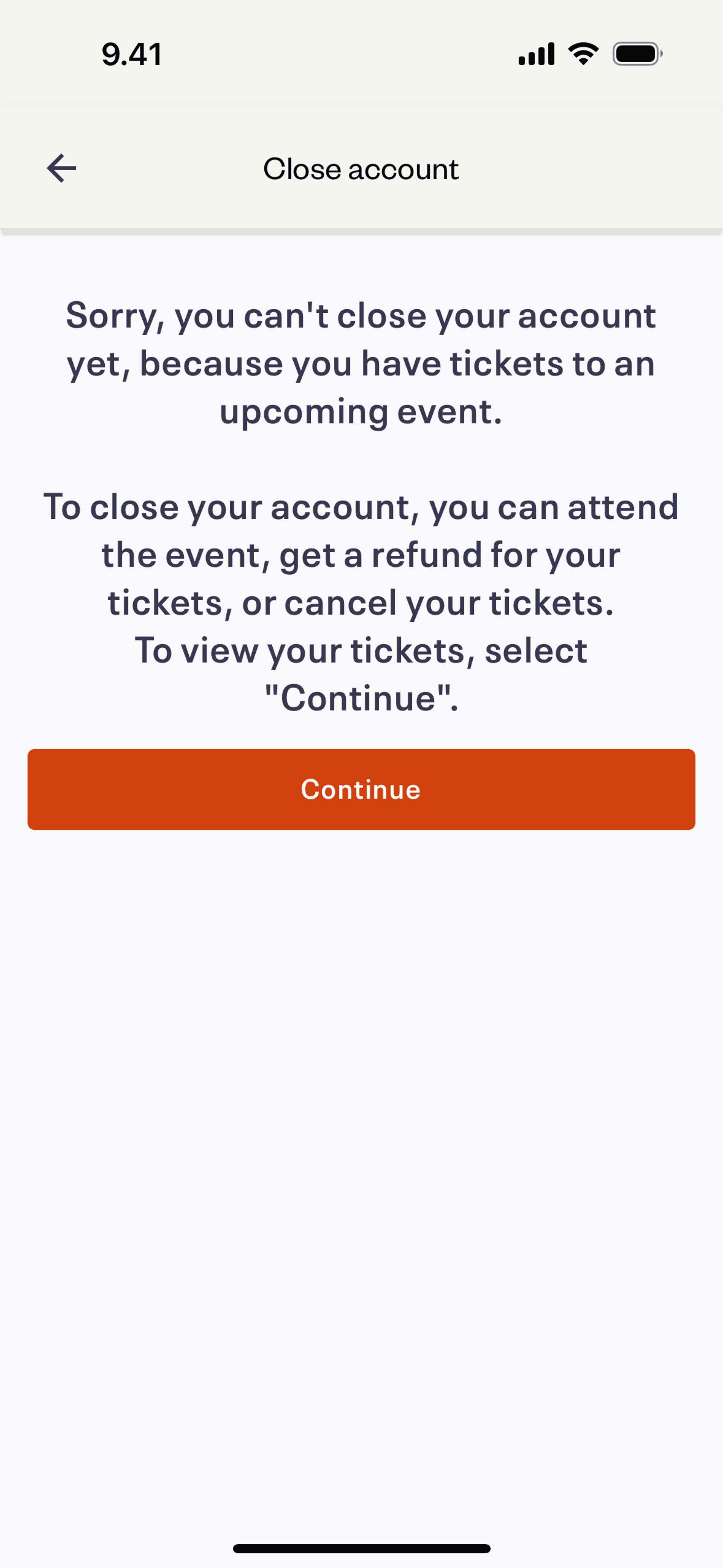 Eventbrite iOS Entertainment interface screenshot 6