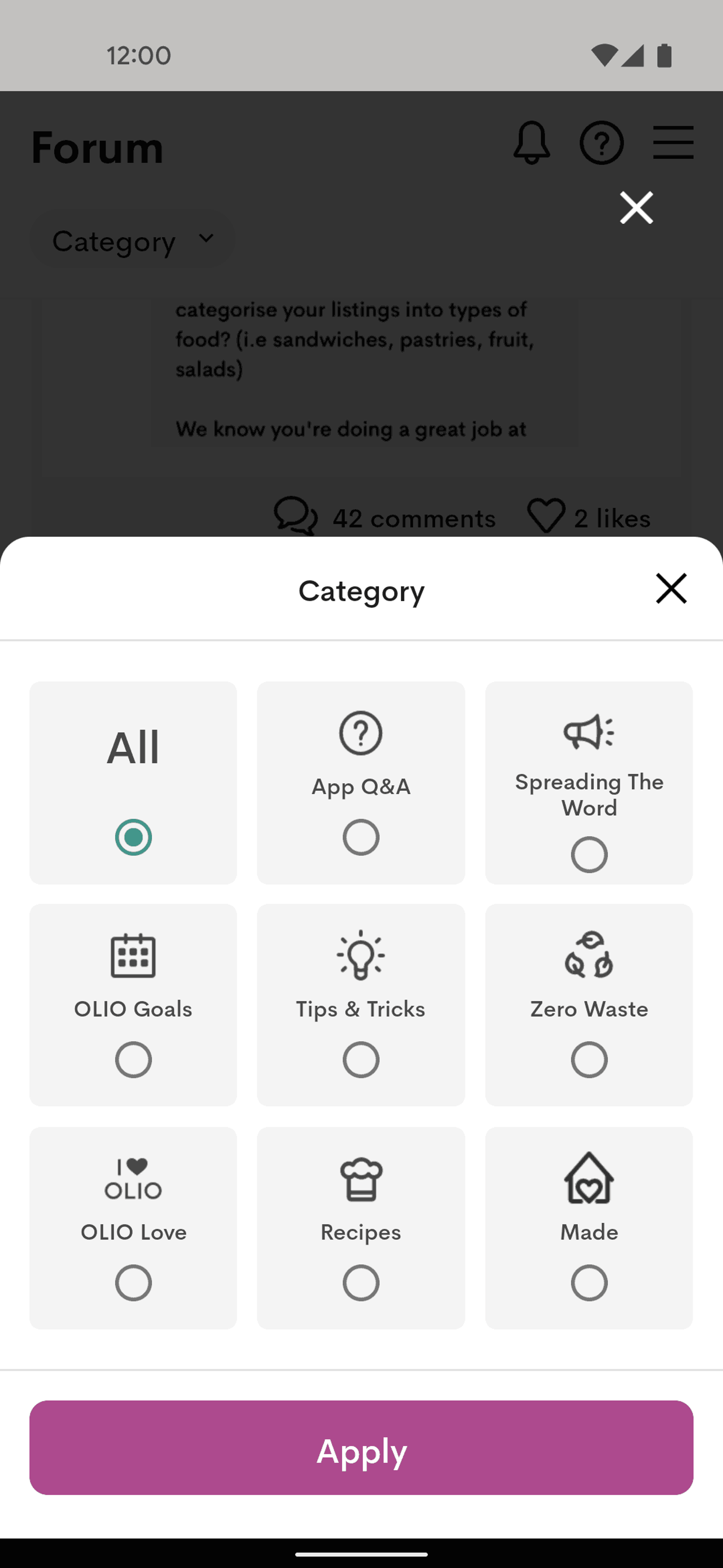 OLIO Android Food & Drink interface screenshot 19