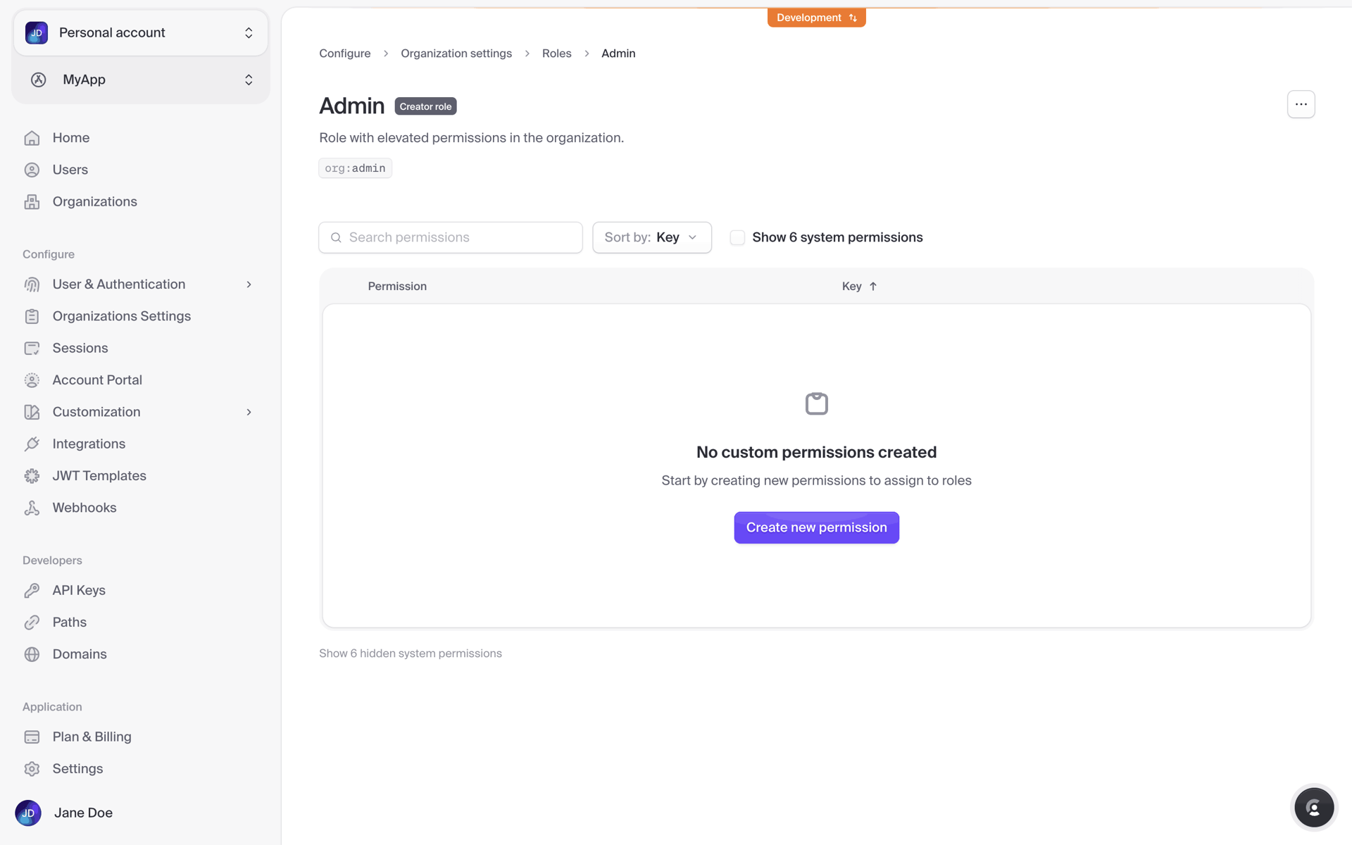 Clerk Web Developer Tools interface screenshot 16