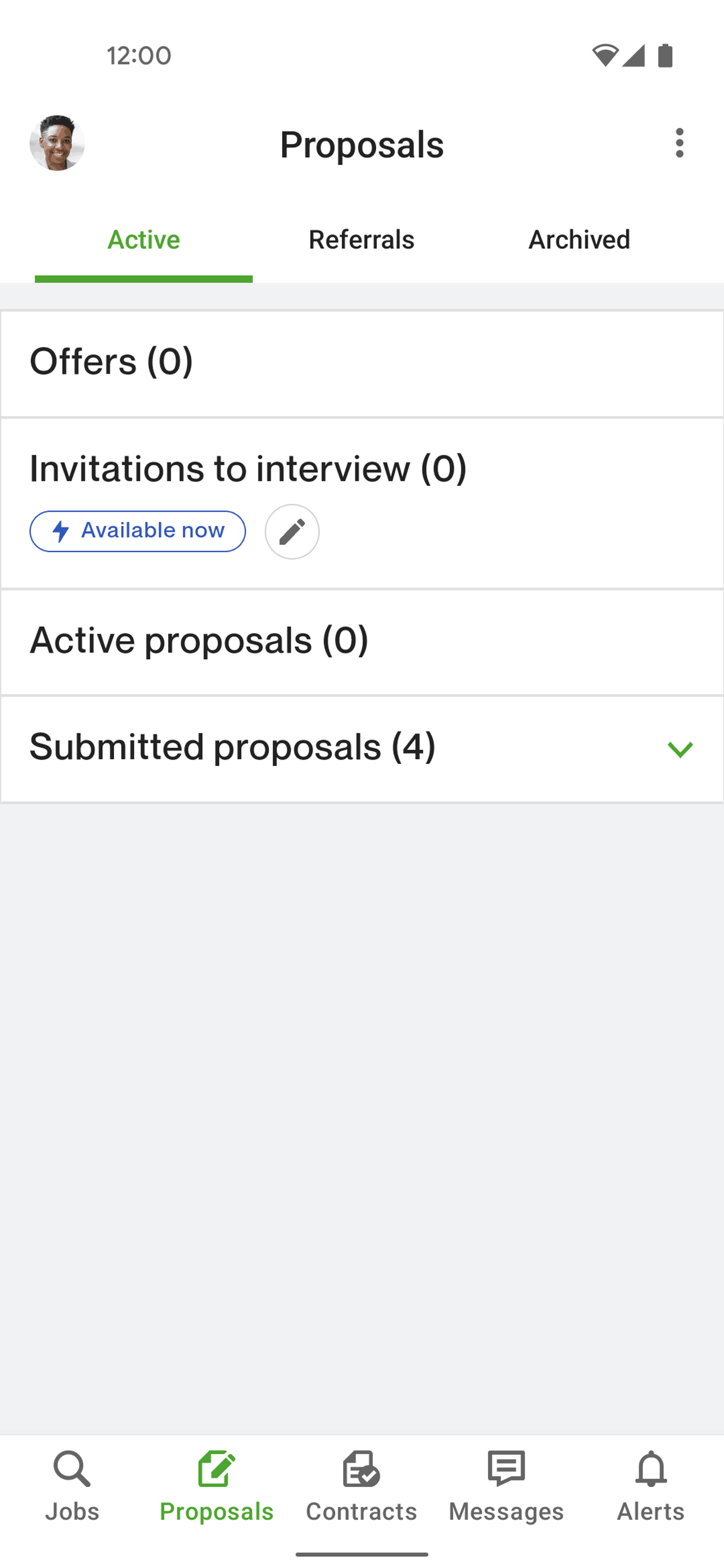 Upwork Android Business interface screenshot 2