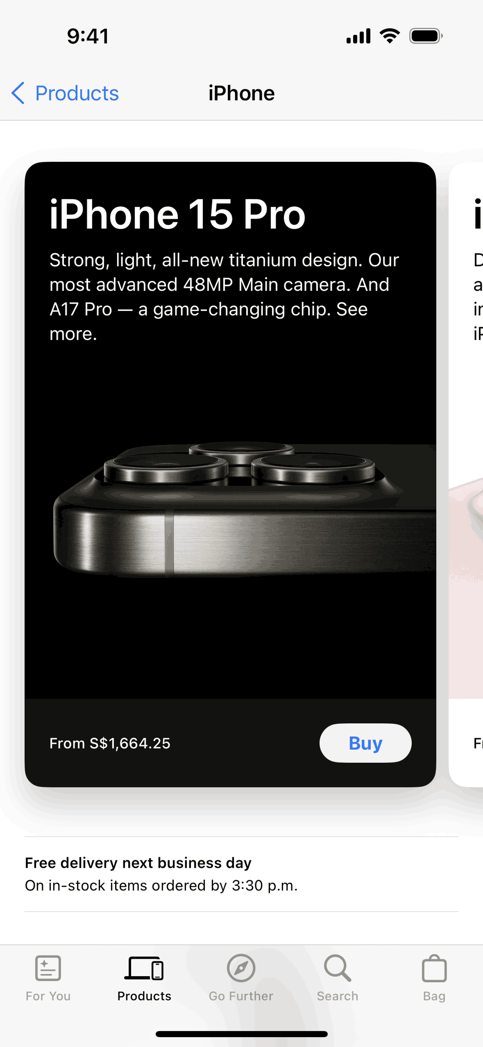 Apple Store iOS Shopping interface screenshot 13