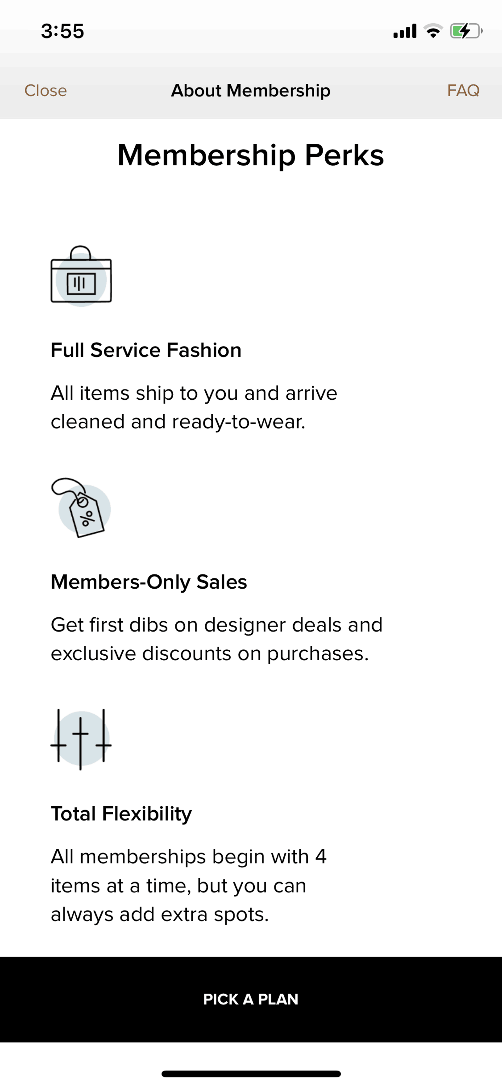 Rent the Runway iOS Shopping interface screenshot 17