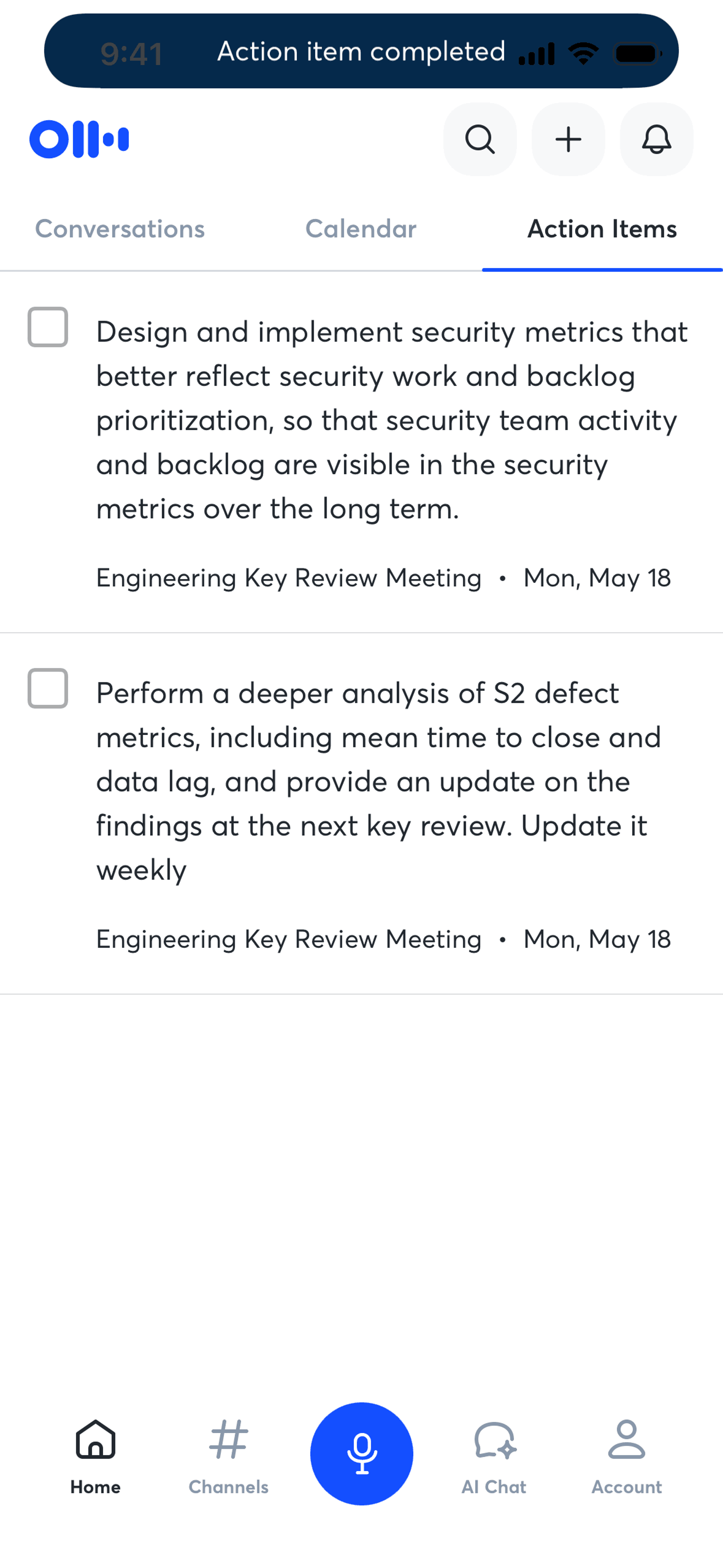 Otter.ai iOS AI interface screenshot 23