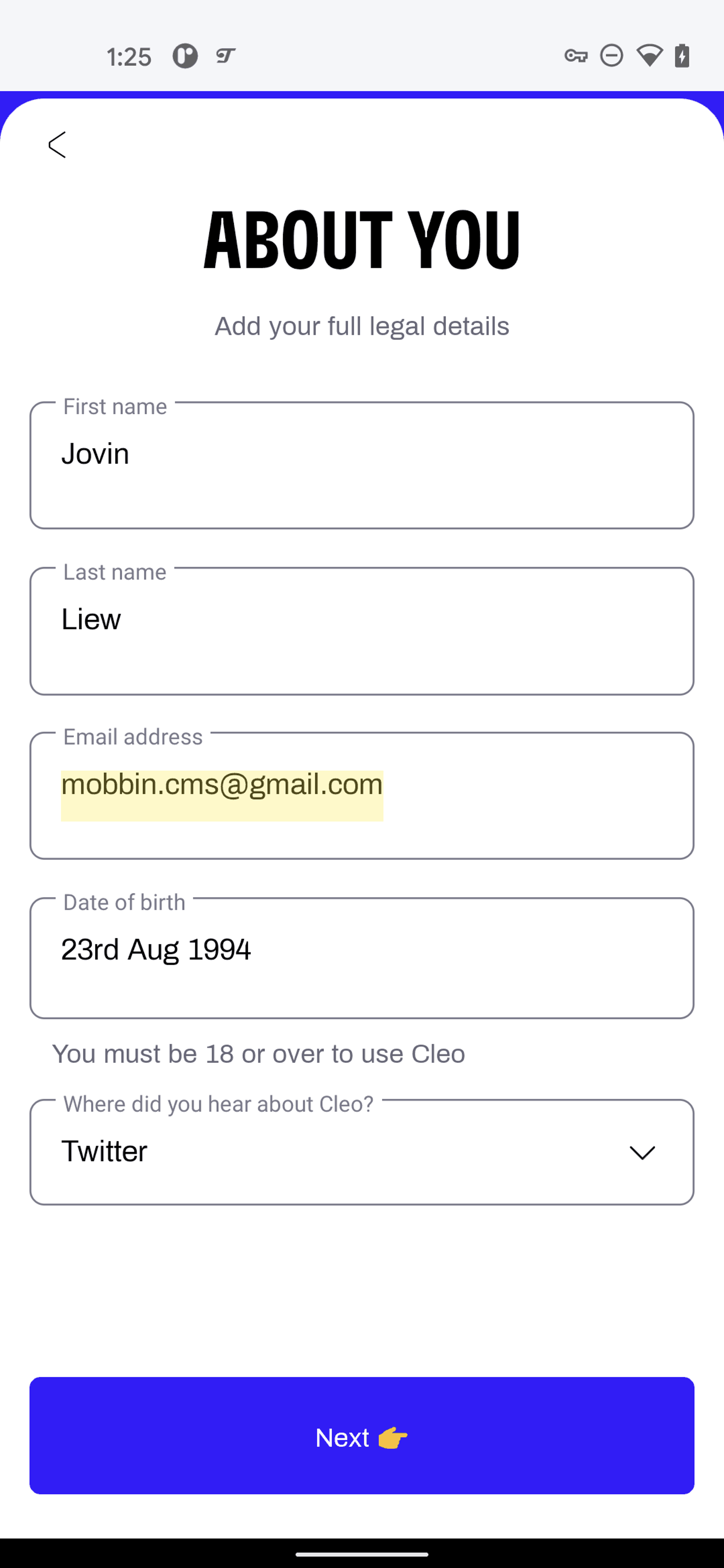Cleo Android Finance interface screenshot 11
