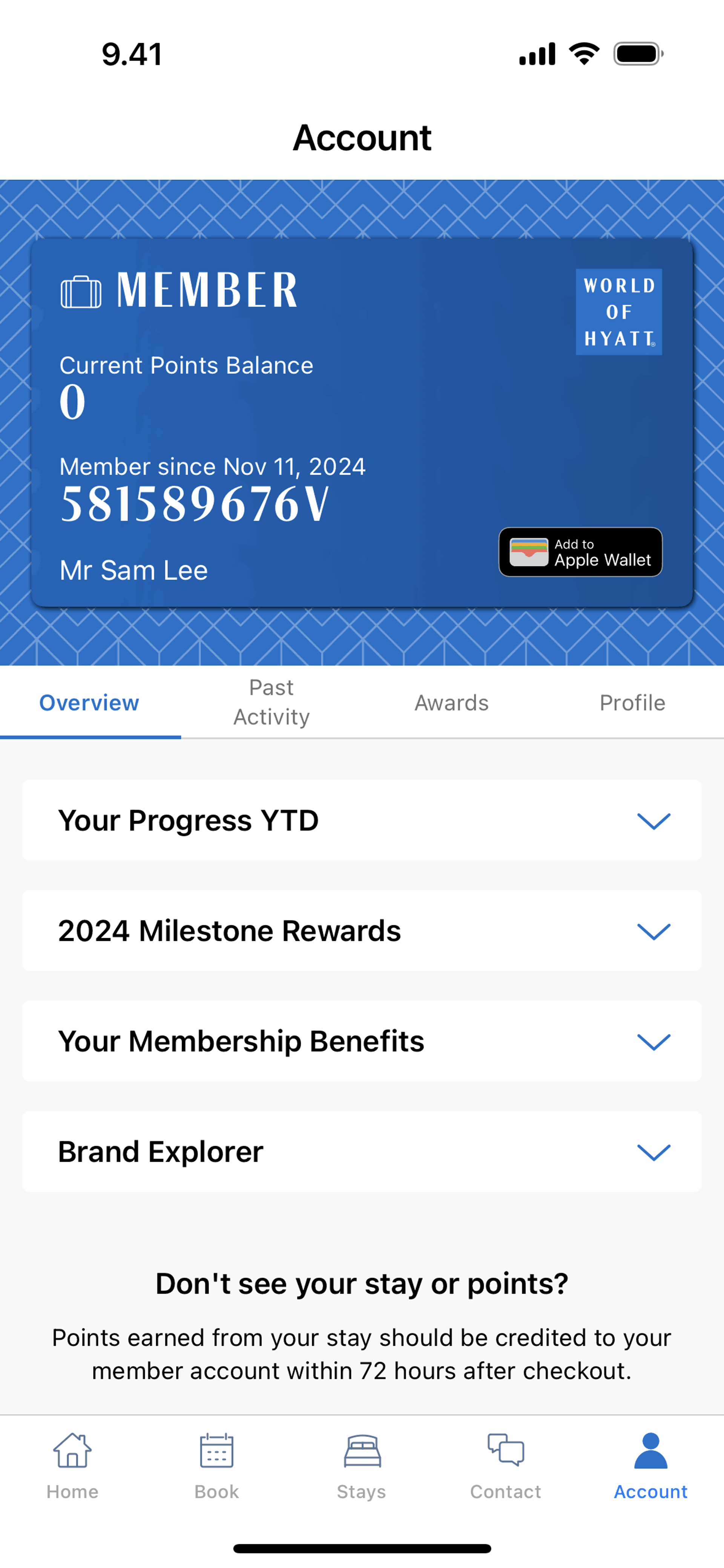 World of Hyatt iOS Travel & Transportation interface screenshot 14