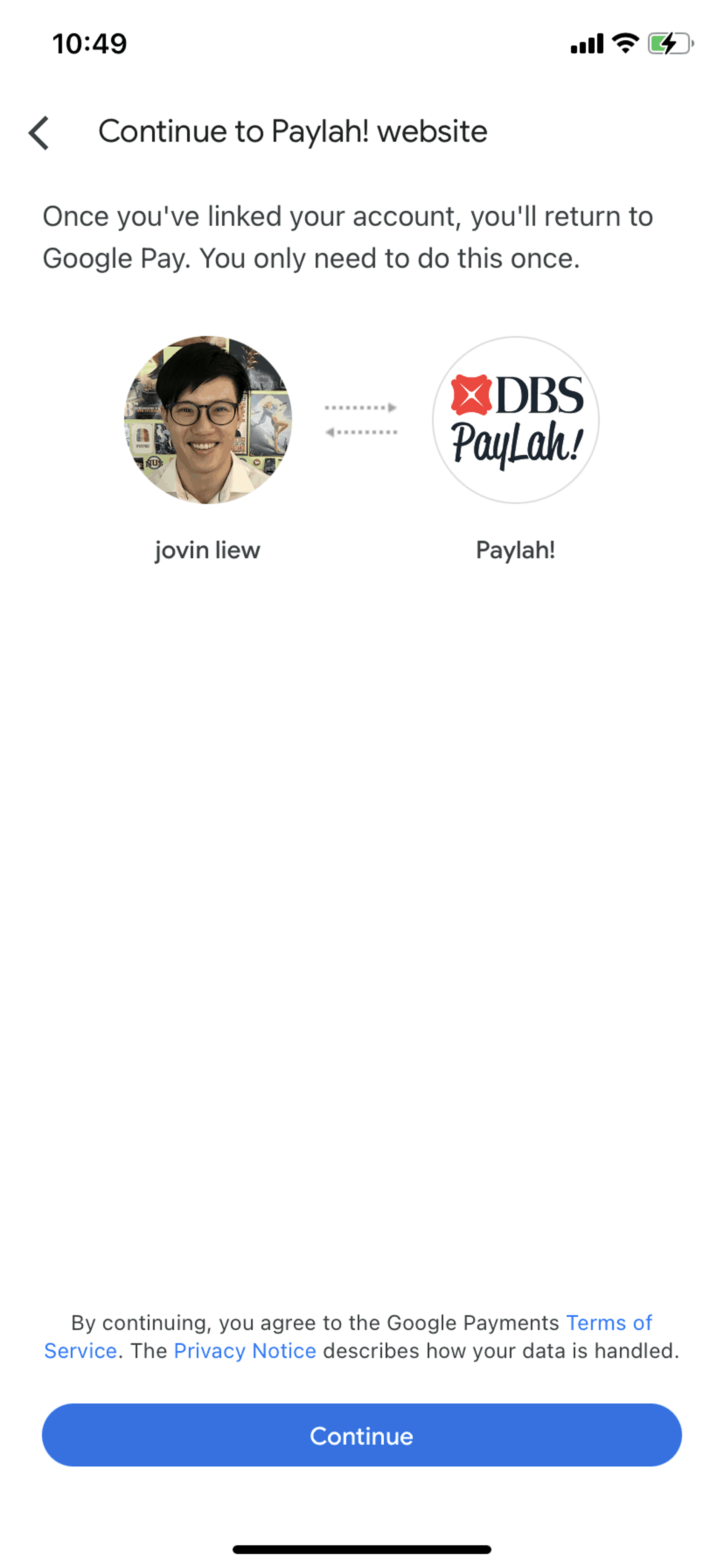 Google Pay iOS Finance interface screenshot 15
