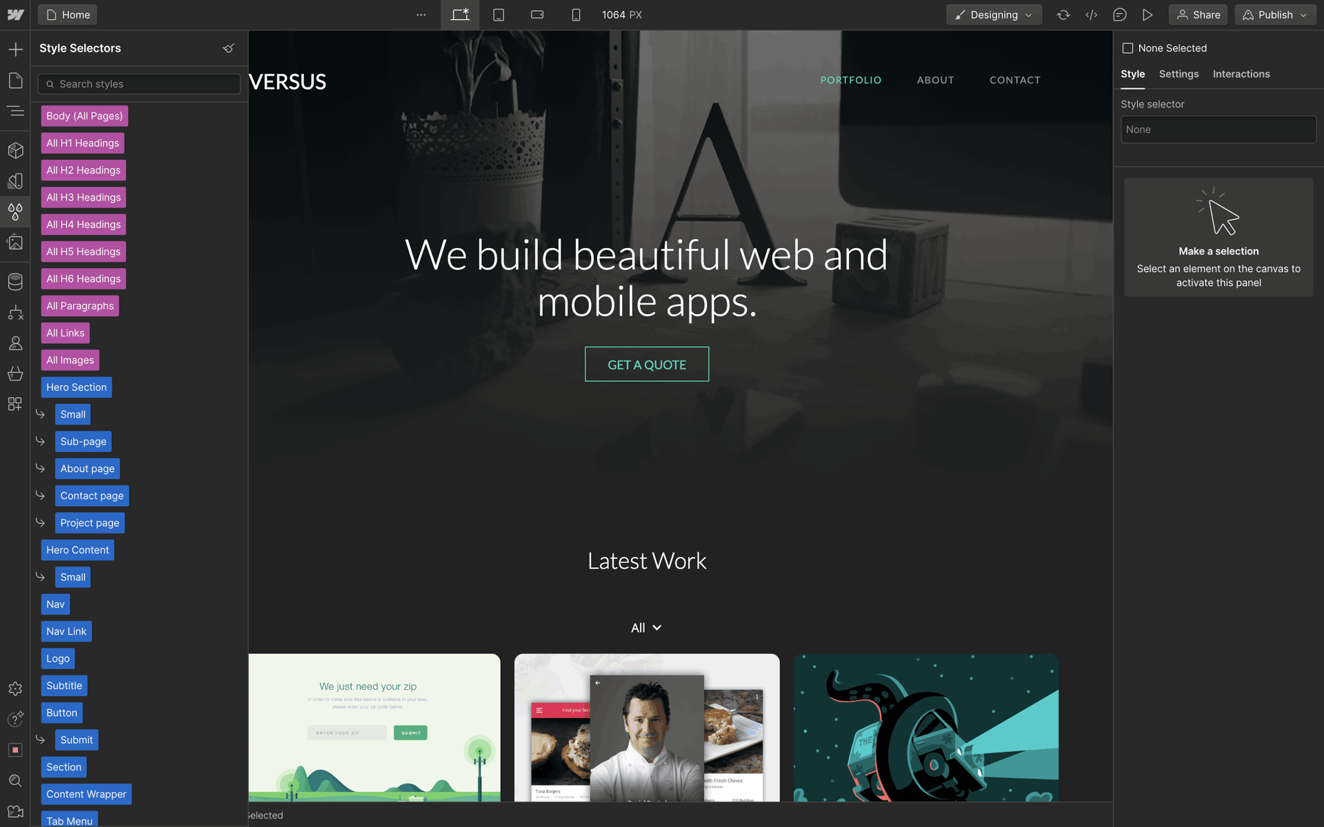 Webflow Web Productivity interface screenshot 11