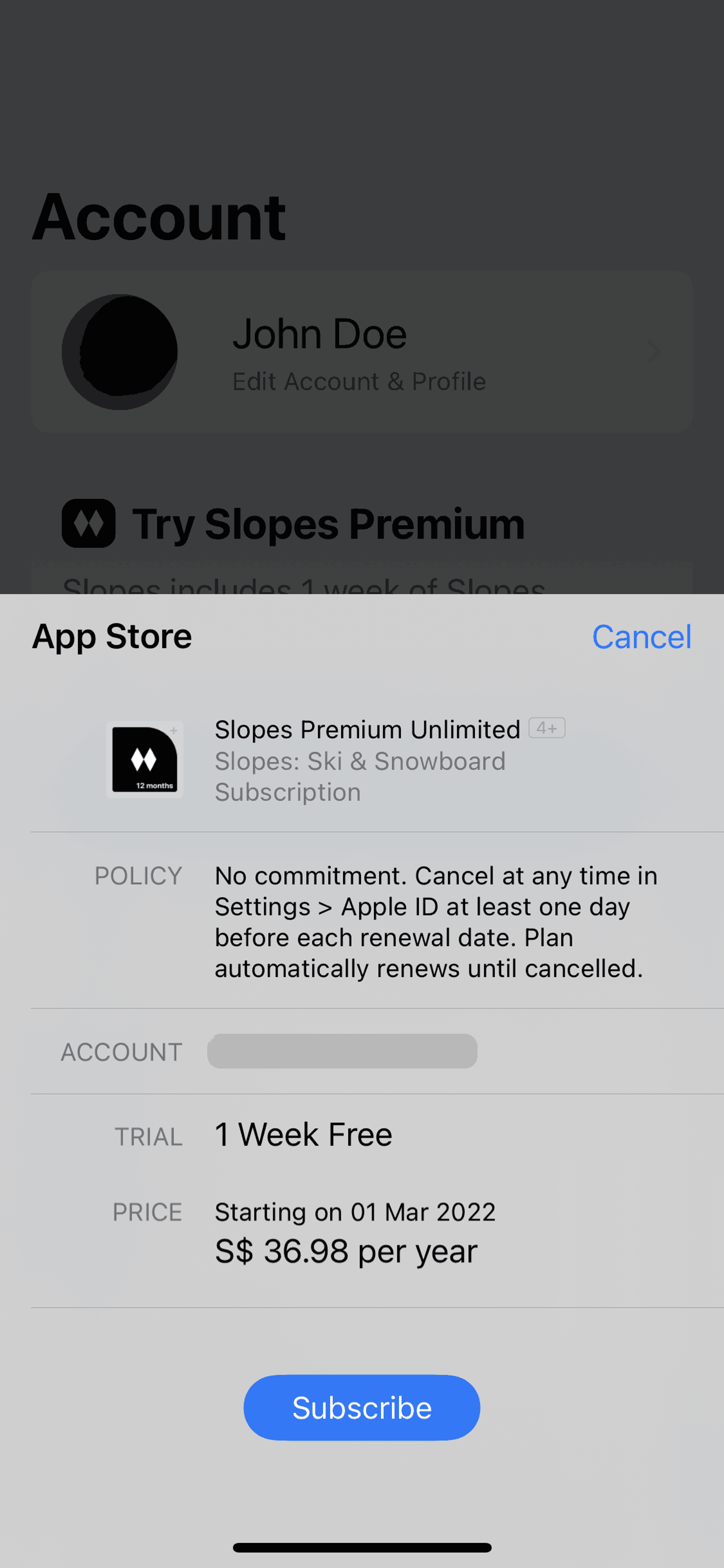 Slopes iOS Sports interface screenshot 11