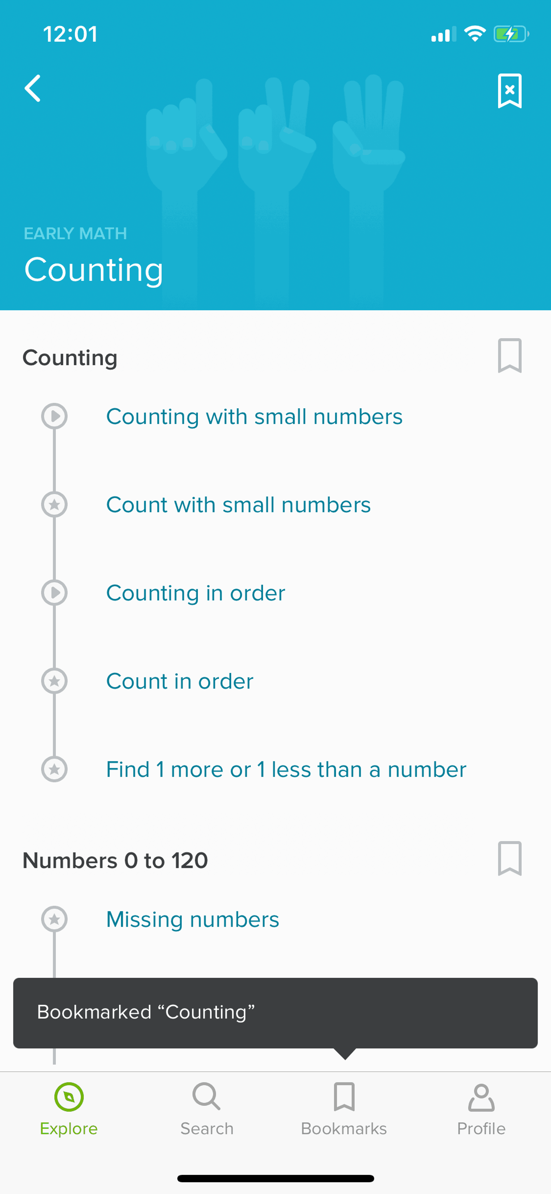 Khan Academy iOS Education interface screenshot 13